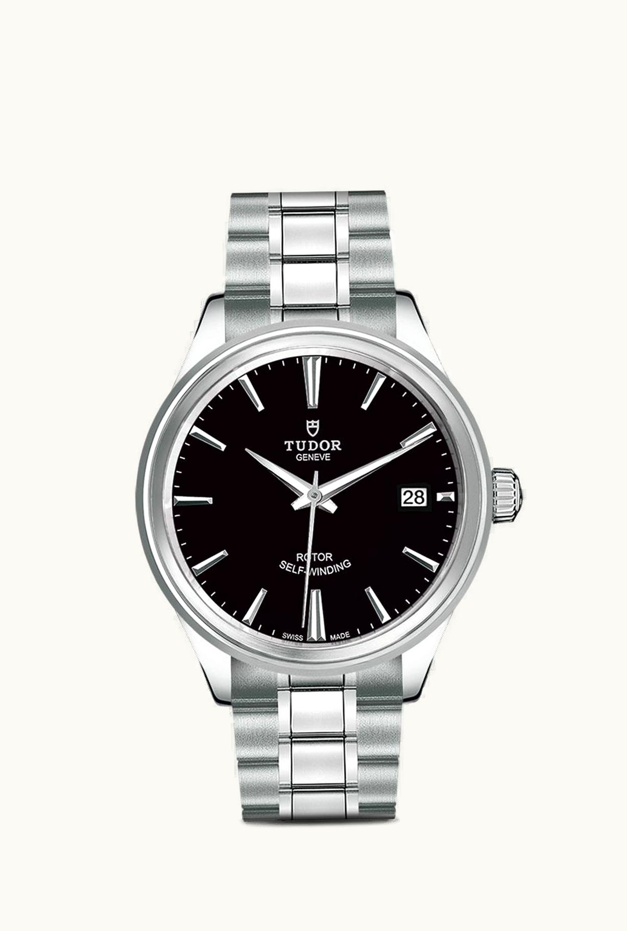 Tudor Style 38 Stainless Steel / Black / Bracelet