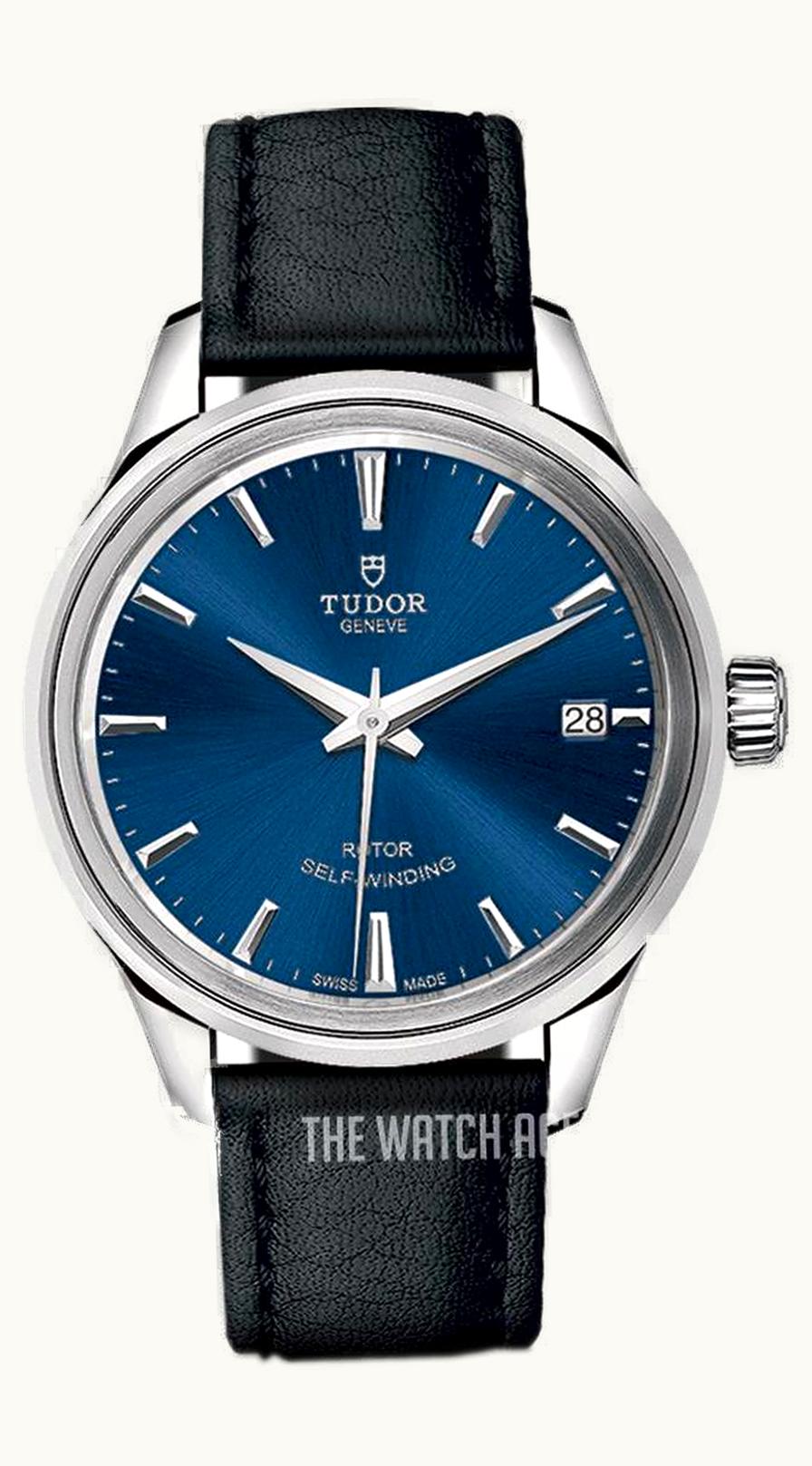 Tudor Style 34 Stainless Steel / Blue / Strap