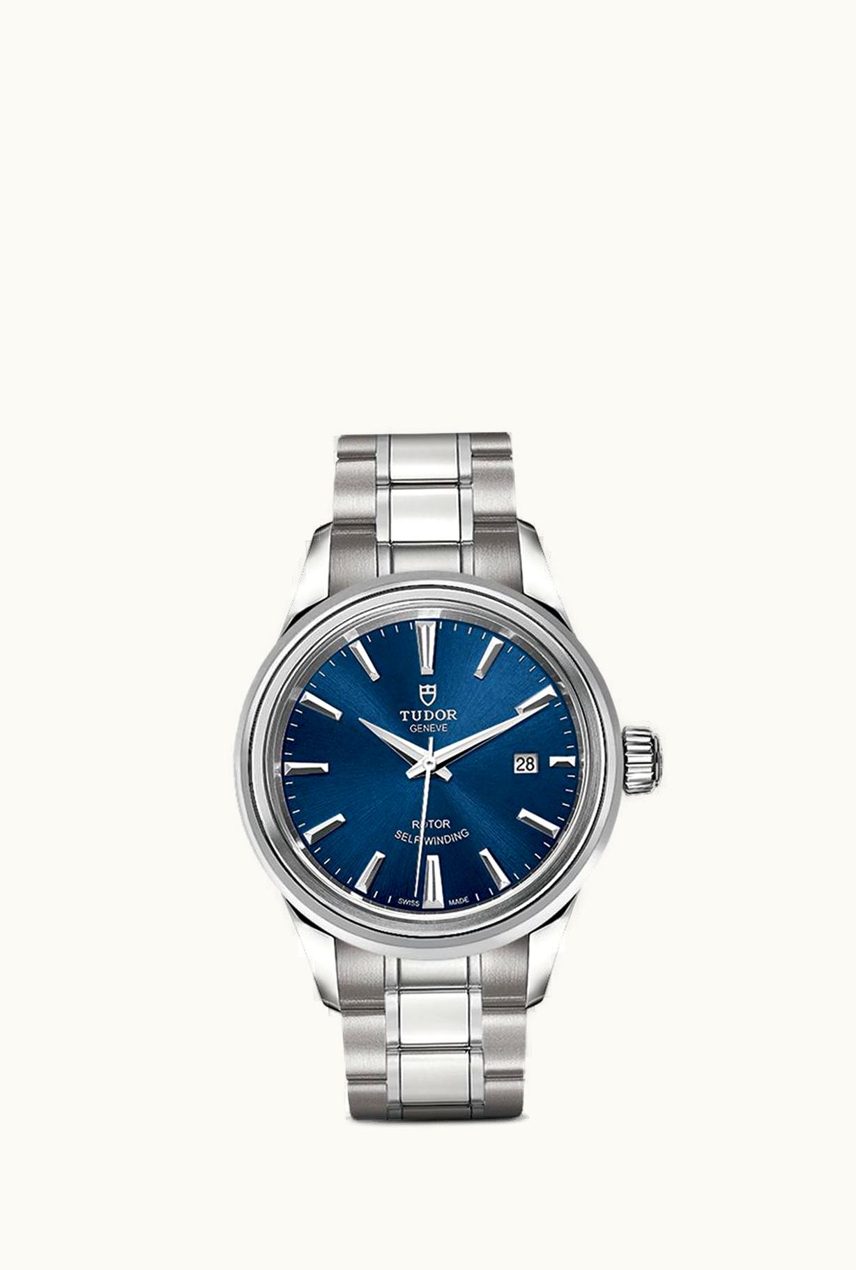 Tudor Style 28 Stainless Steel / Blue / Bracelet