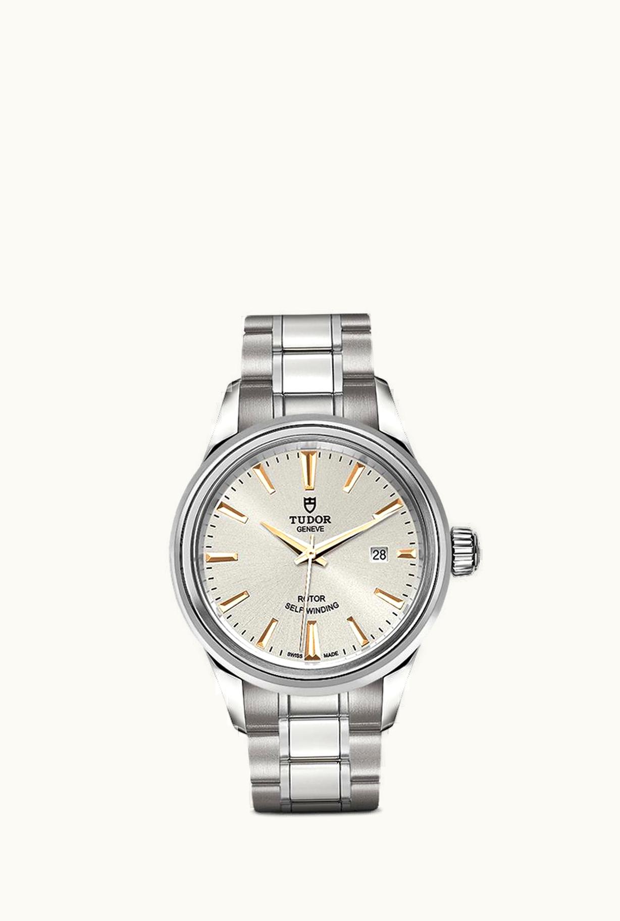 Tudor Style 28 Stainless Steel / Silver / Bracelet