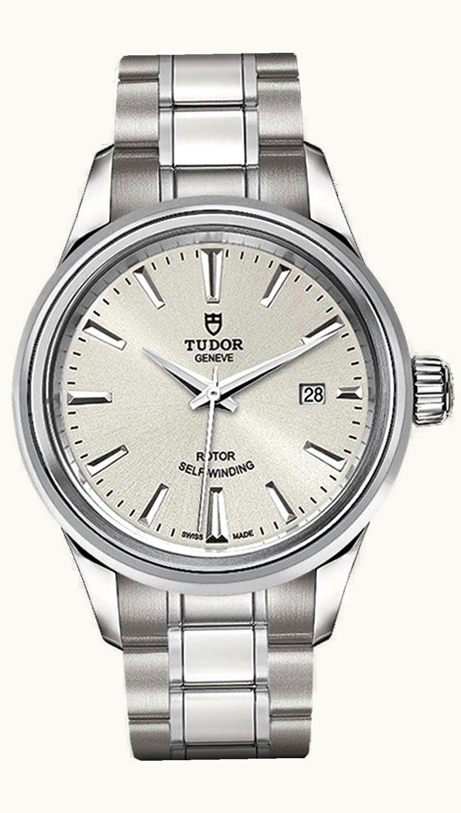 Tudor Style 28 Stainless Steel / Silver / Bracelet