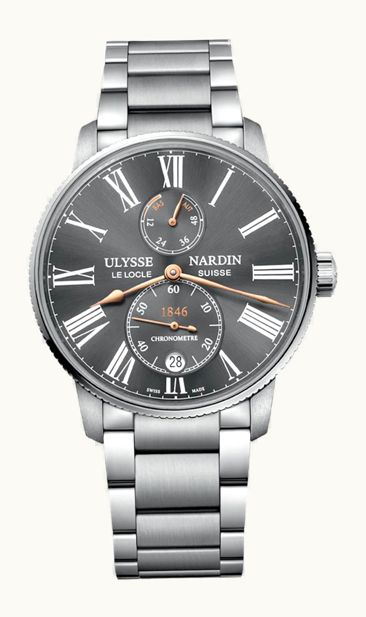 Ulysse Nardin Marine Torpilleur Stainless Steel / Grey / Bracelet