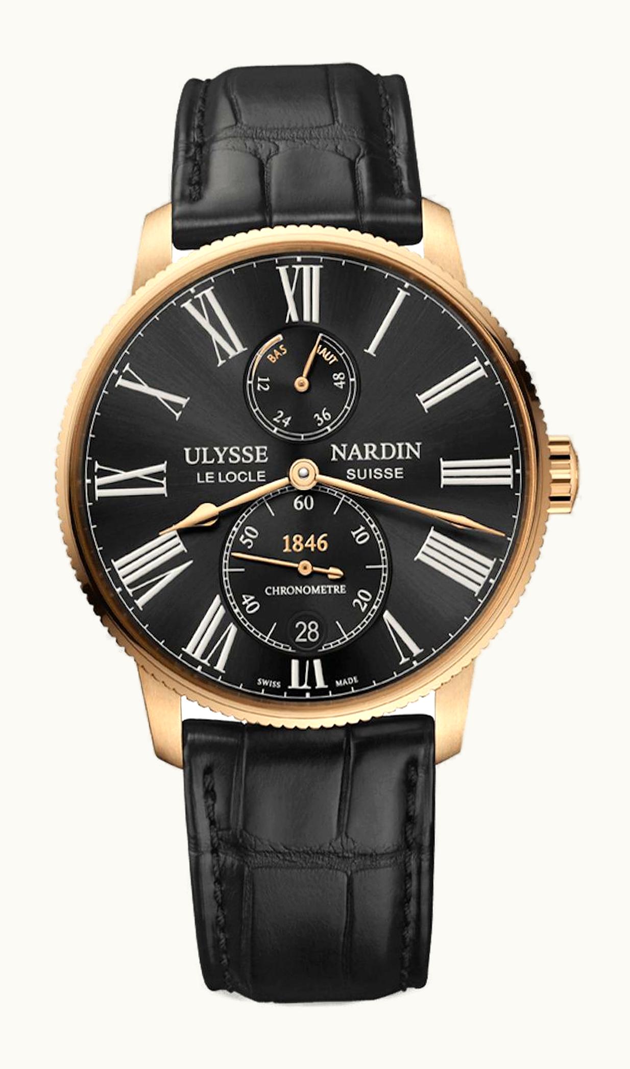 Ulysse Nardin Marine Torpilleur Rose Gold / Black / Alligator