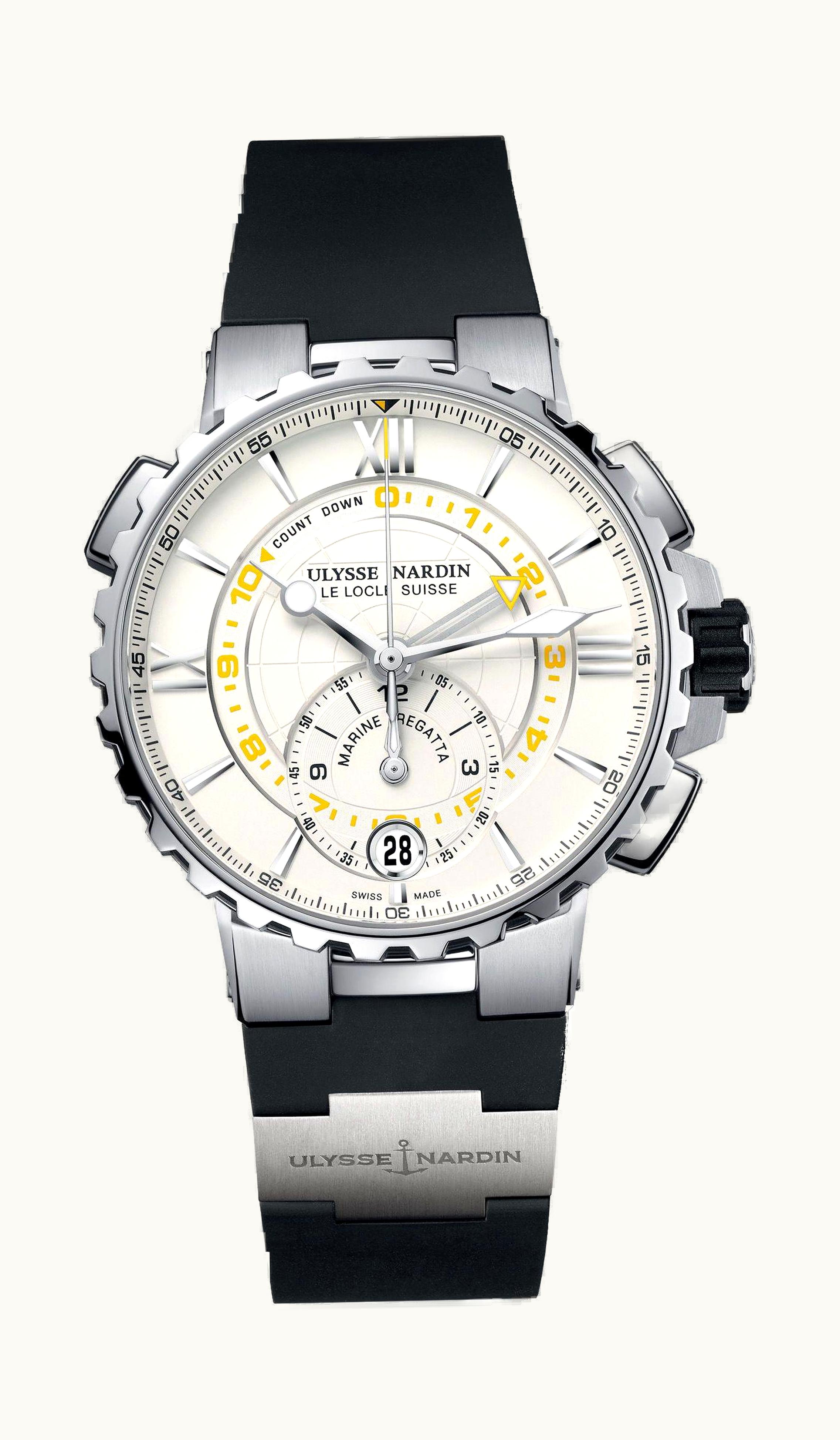 Ulysse Nardin Marine Regatta Stainless Steel / Silver / Rubber