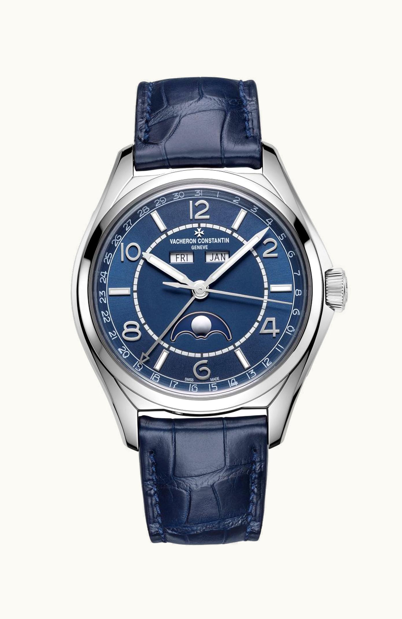 Vacheron Constantin FiftySix Complete Calendar Stainless Steel / Blue