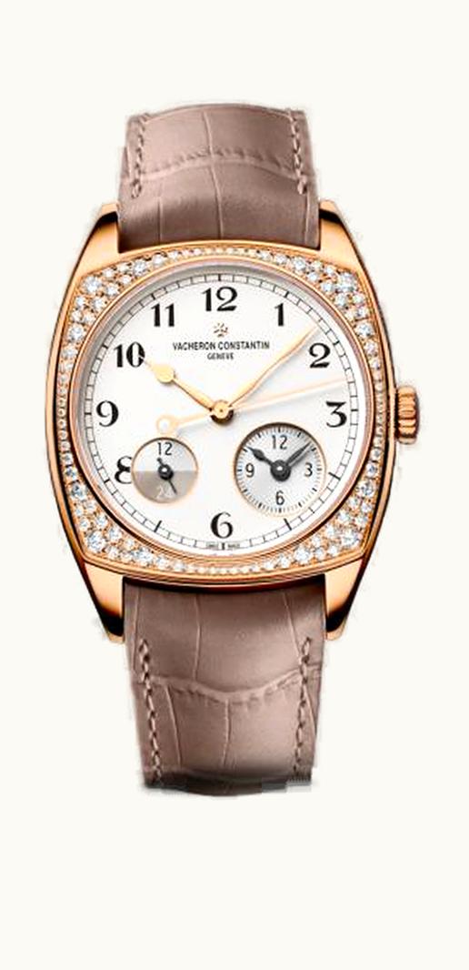 Vacheron Constantin Harmony Dual Time Pink Gold With Diamonds / Black Numerals