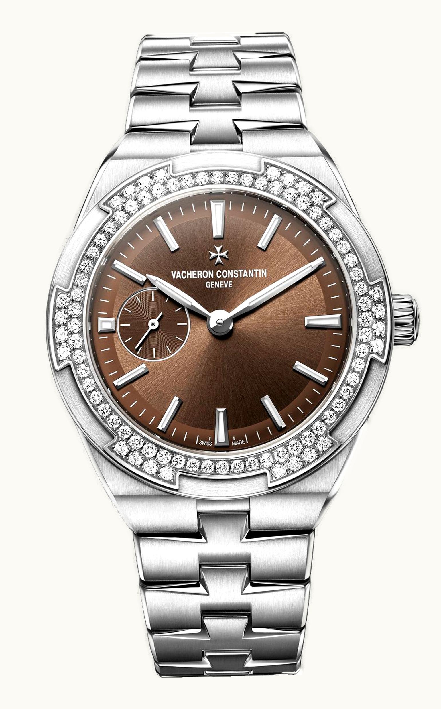Vacheron Constantin Overseas Small Stainless Steel / Brown
