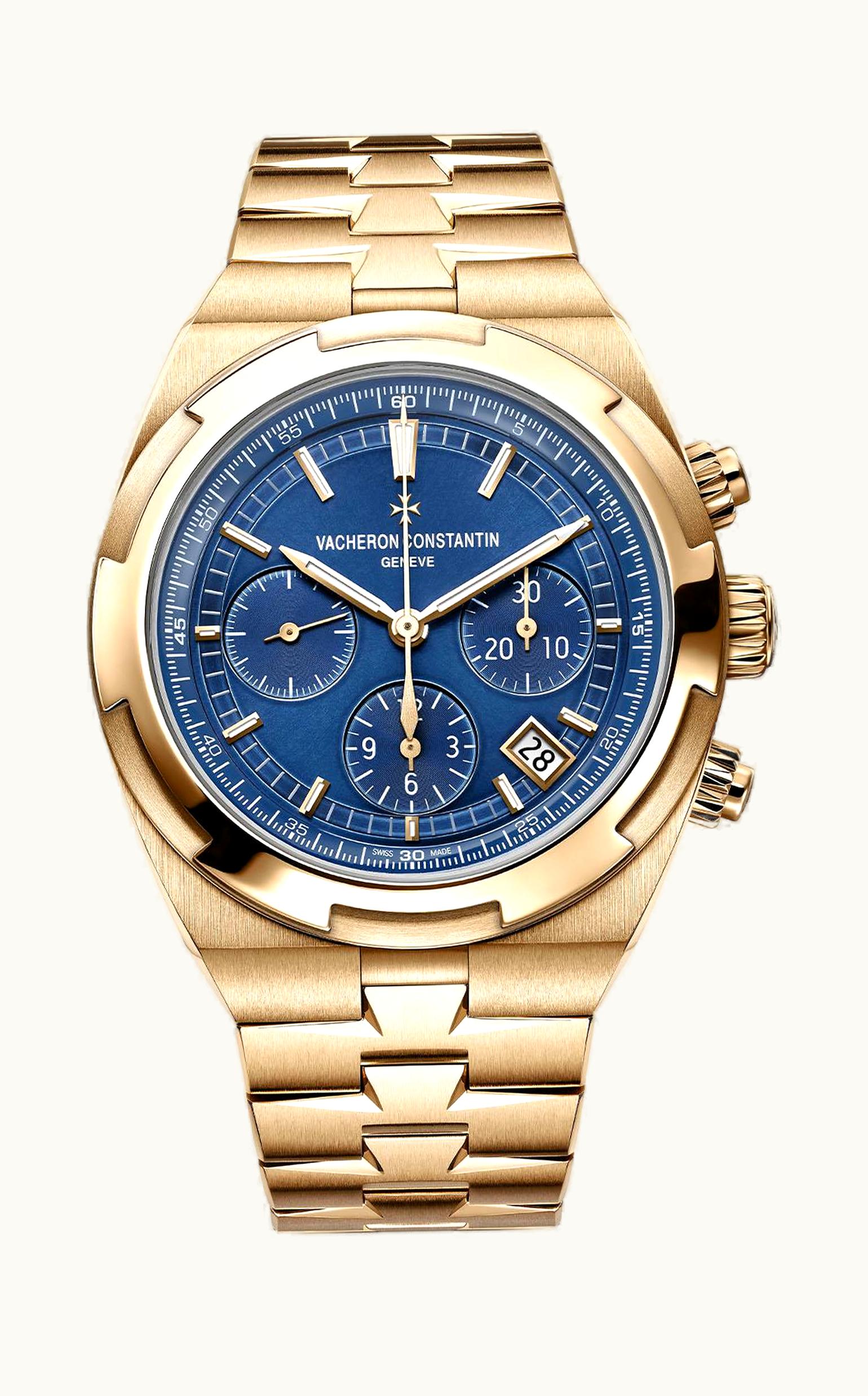 Vacheron Constantin Overseas Chronograph Pink Gold / Blue / Bracelet