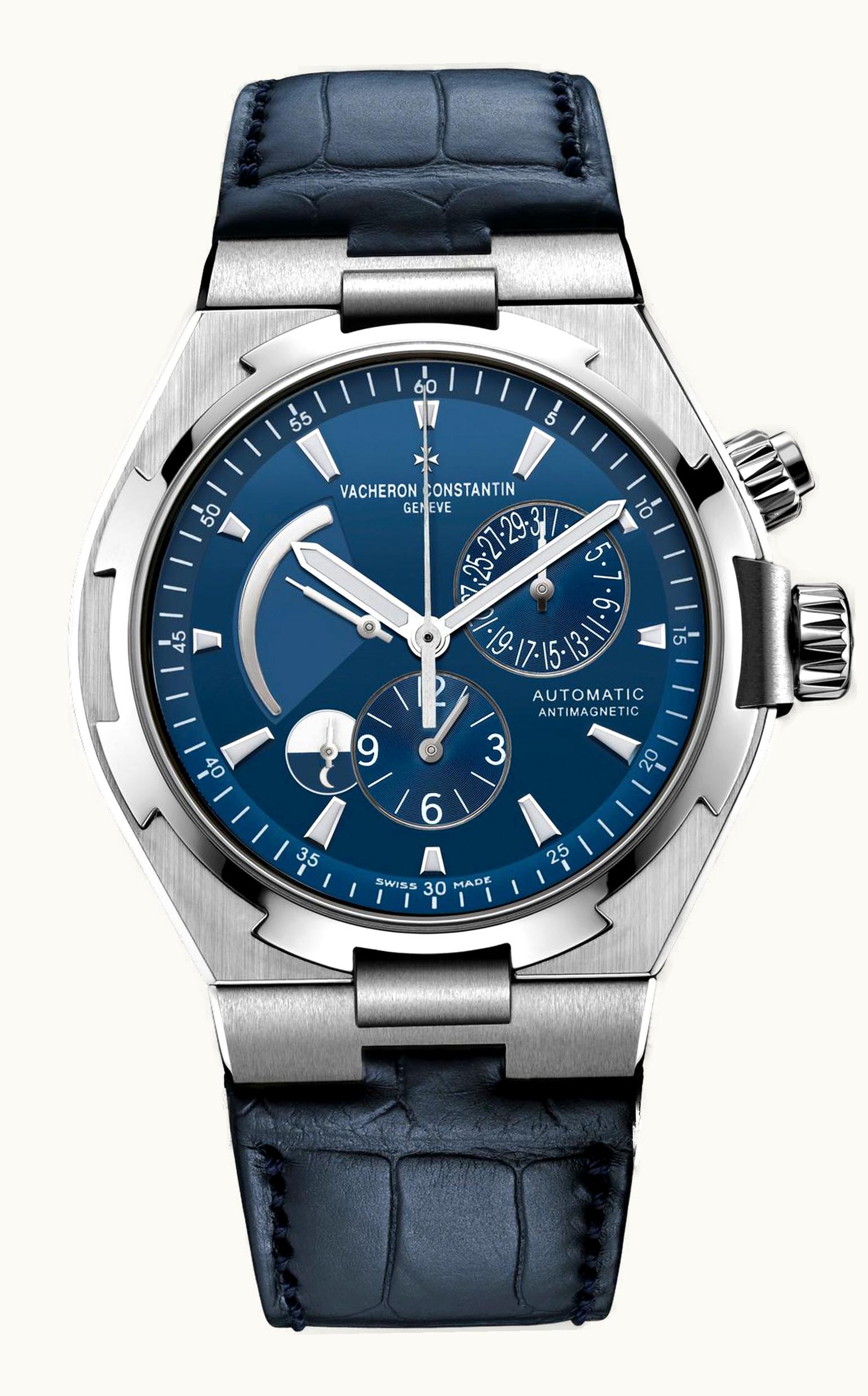 Vacheron Constantin Overseas Dual Time Stainless Steel / Blue