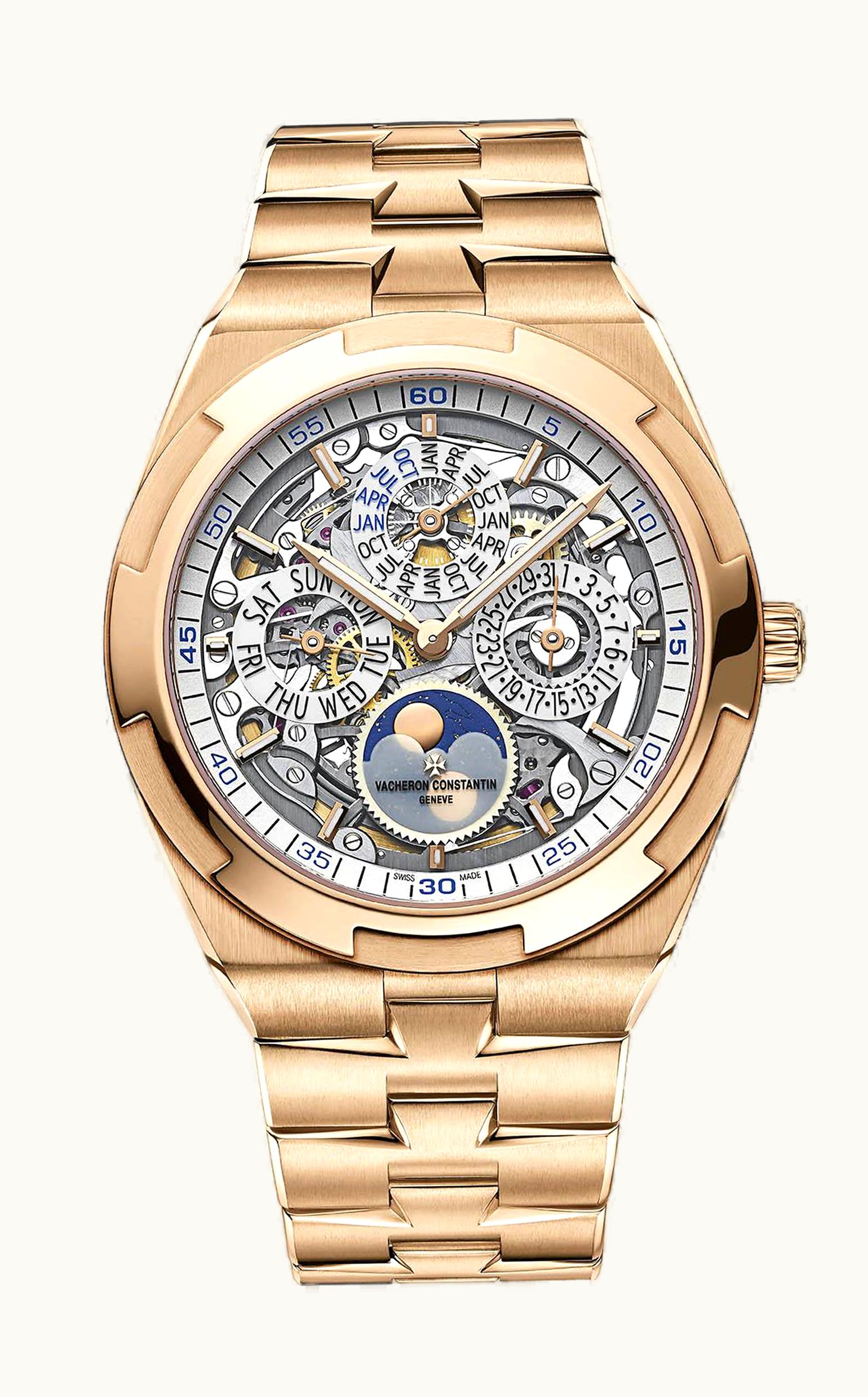 Vacheron Constantin Overseas Ultra-Thin Perpetual Calendar Pink Gold / Skeleton / Bracelet