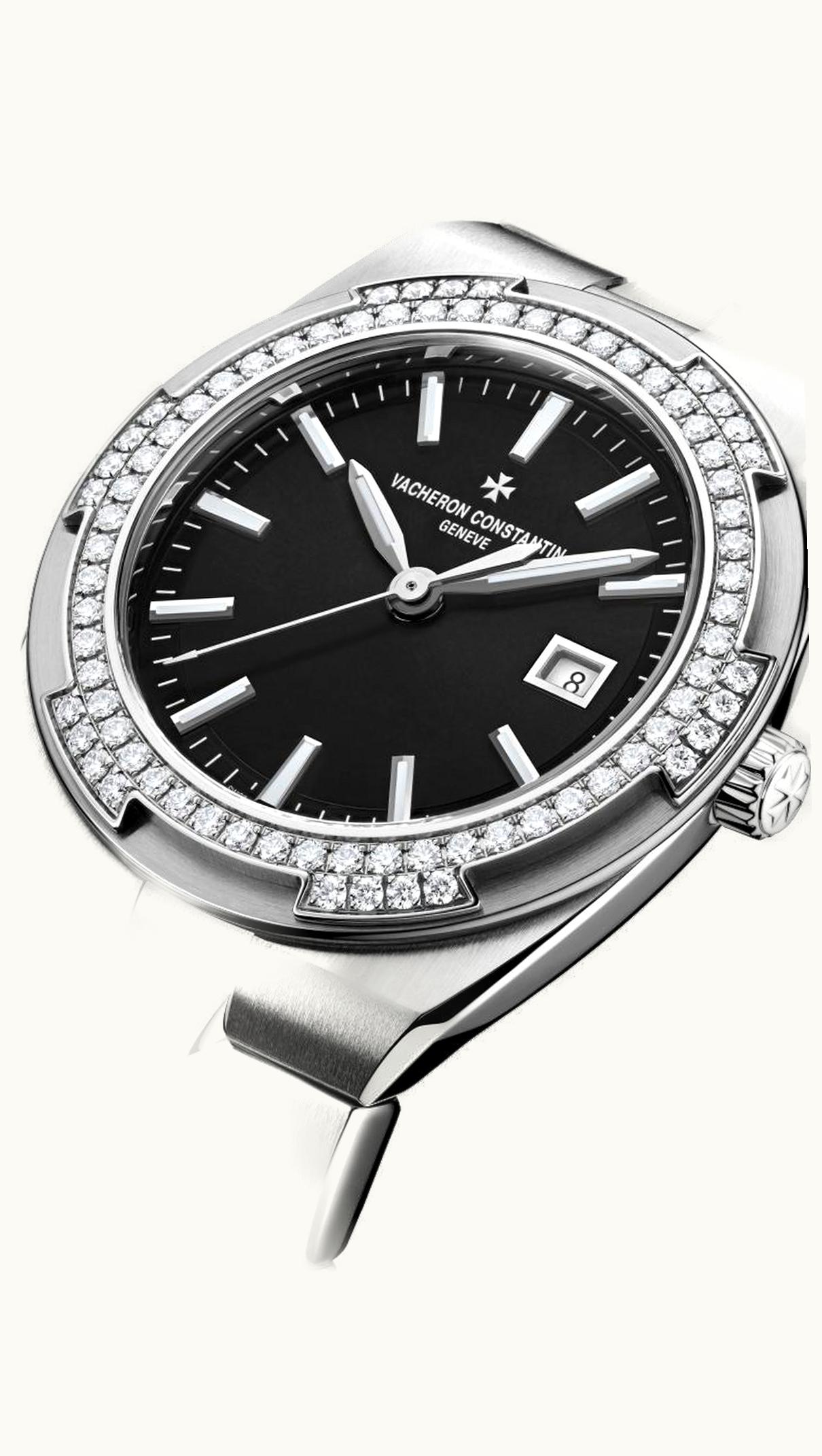 Vacheron Constantin Overseas Quartz Stainless Steel / Diamond / Black