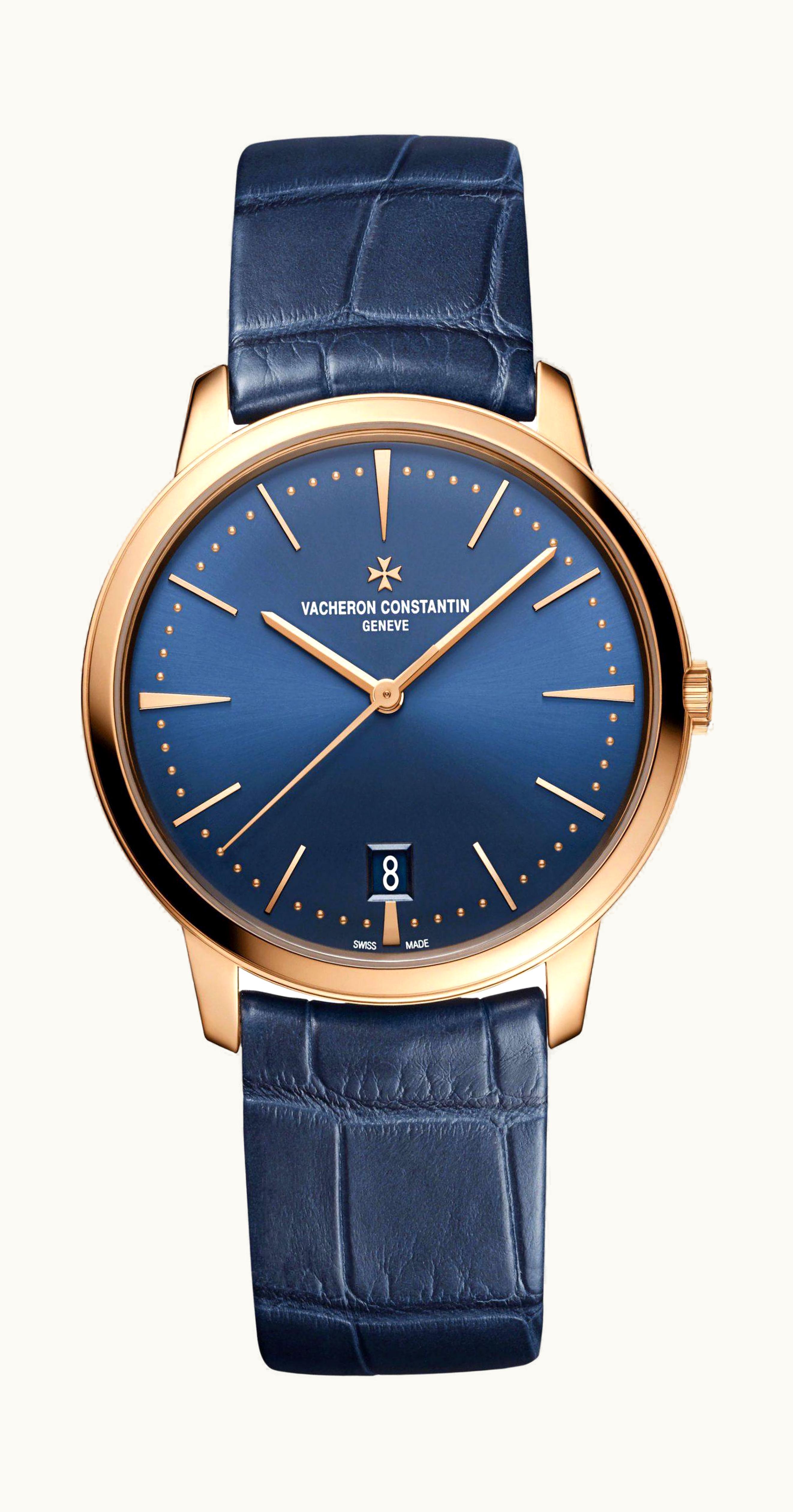 Vacheron Constantin Patrimony 36mm Self-Winding Pink Gold / Blue