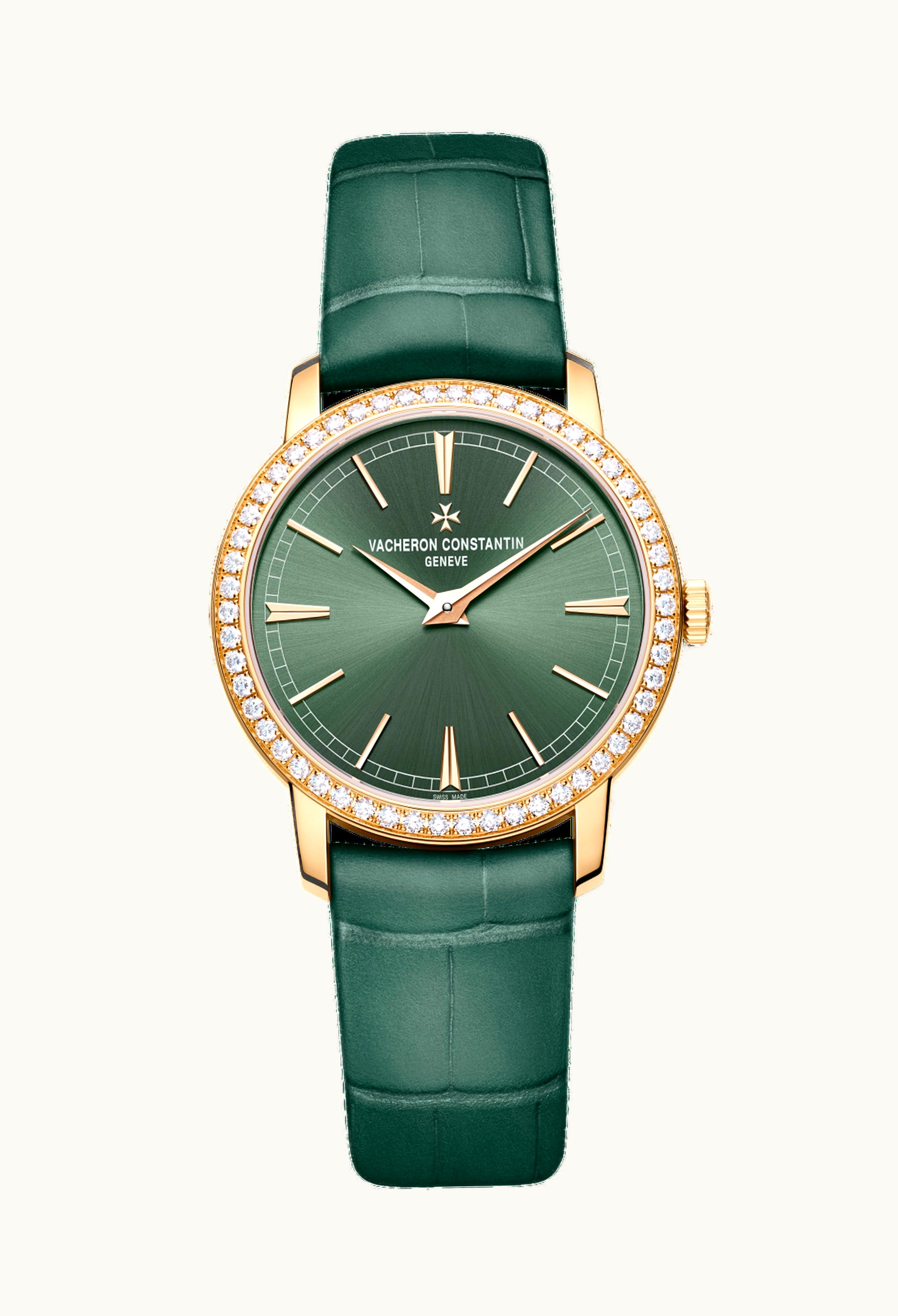 Vacheron Constantin Traditionnelle Manual-Winding 33 Pink Gold - Diamond / Green