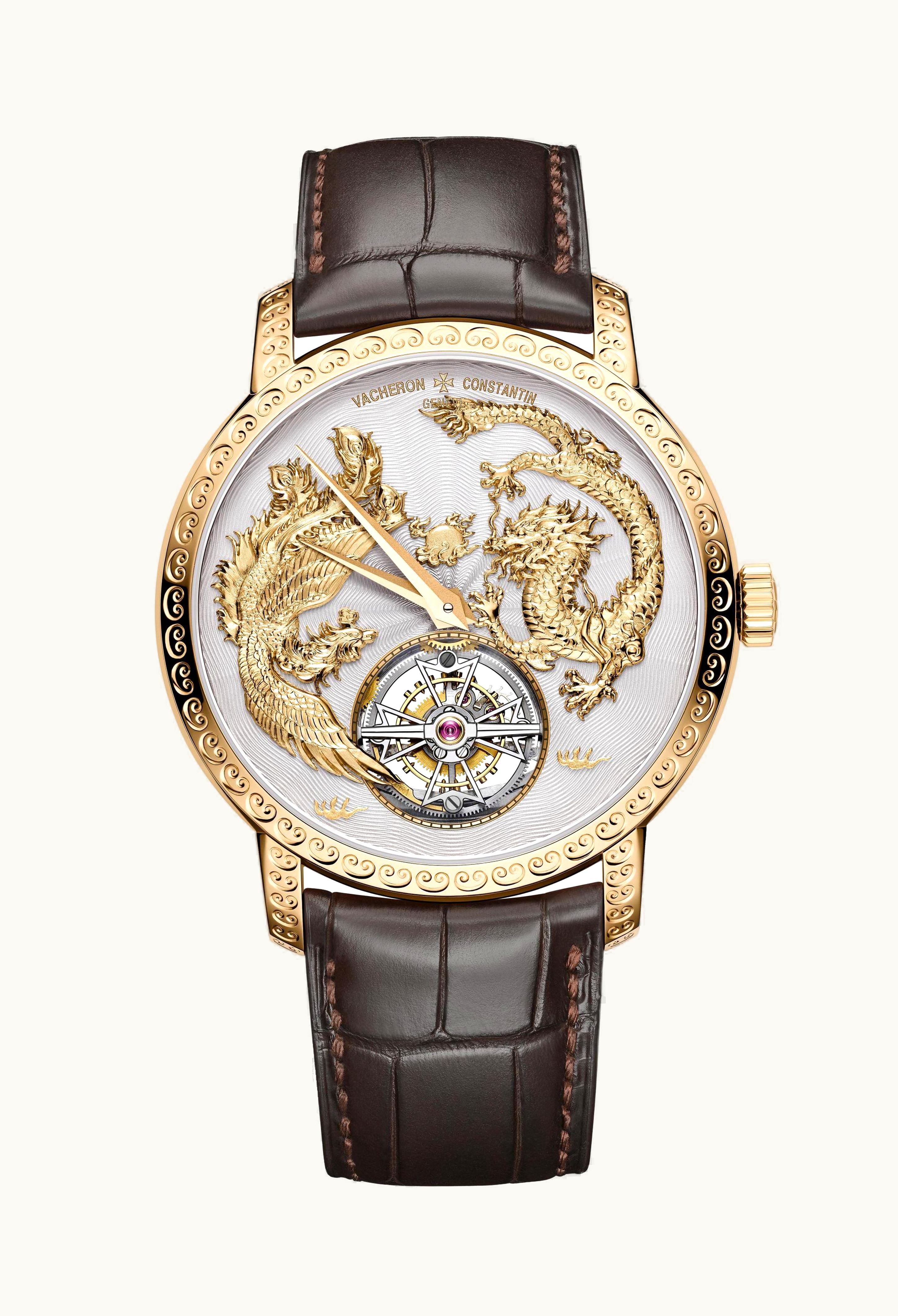 Vacheron Constantin Traditionnelle Tourbillon Phoenix and the Dragon Pink Gold / Silver