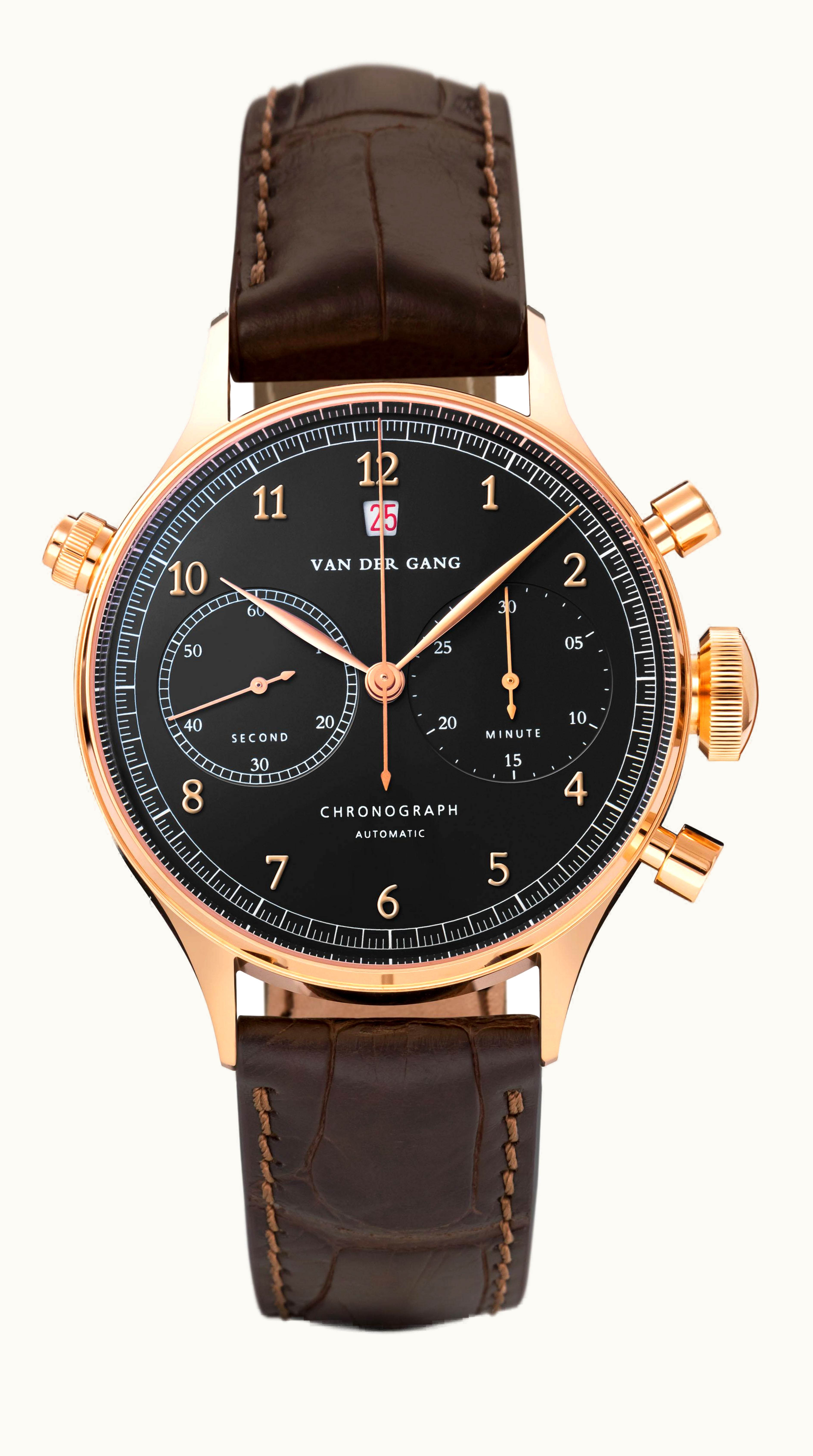 Van der Gang Watches 20025 Rose Gold / Black