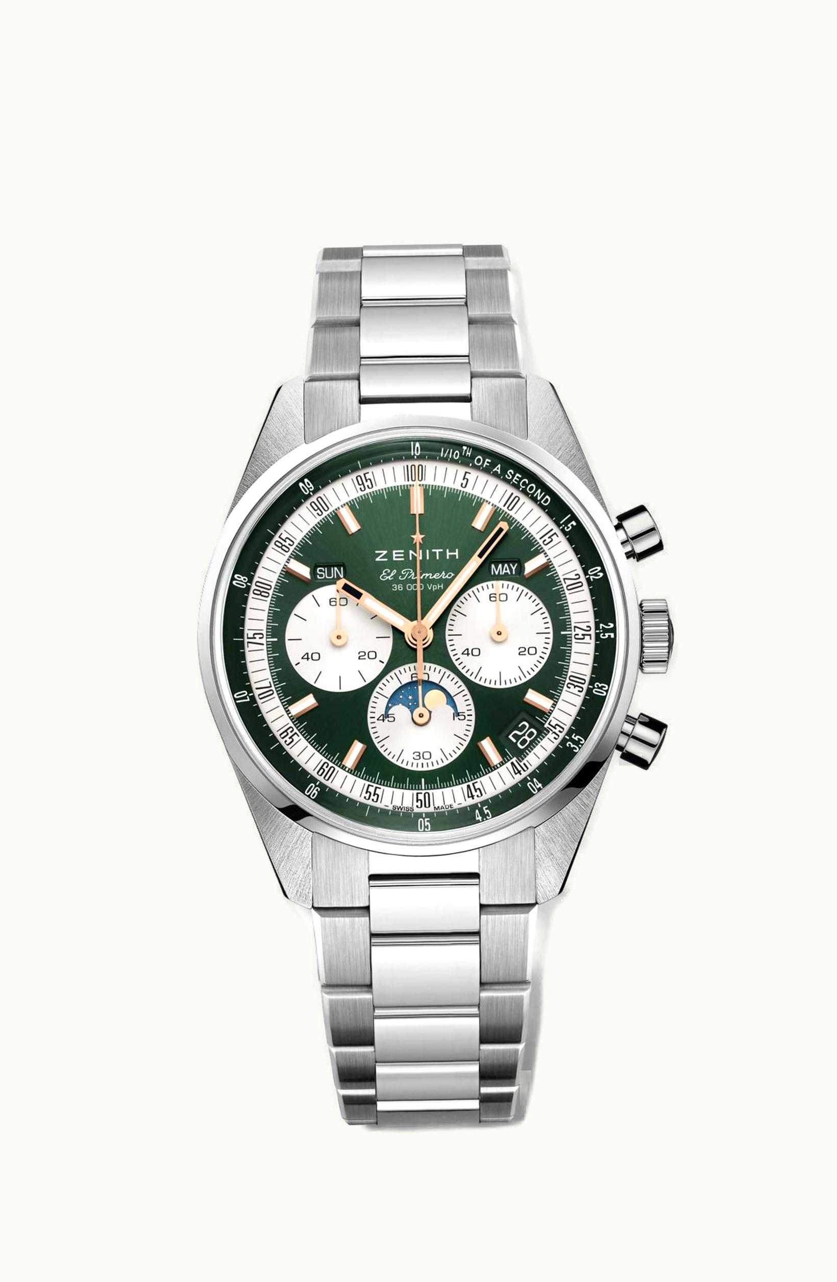 Zenith Chronomaster Original Triple Calendar Stainless Steel / Green / Boutique Edition