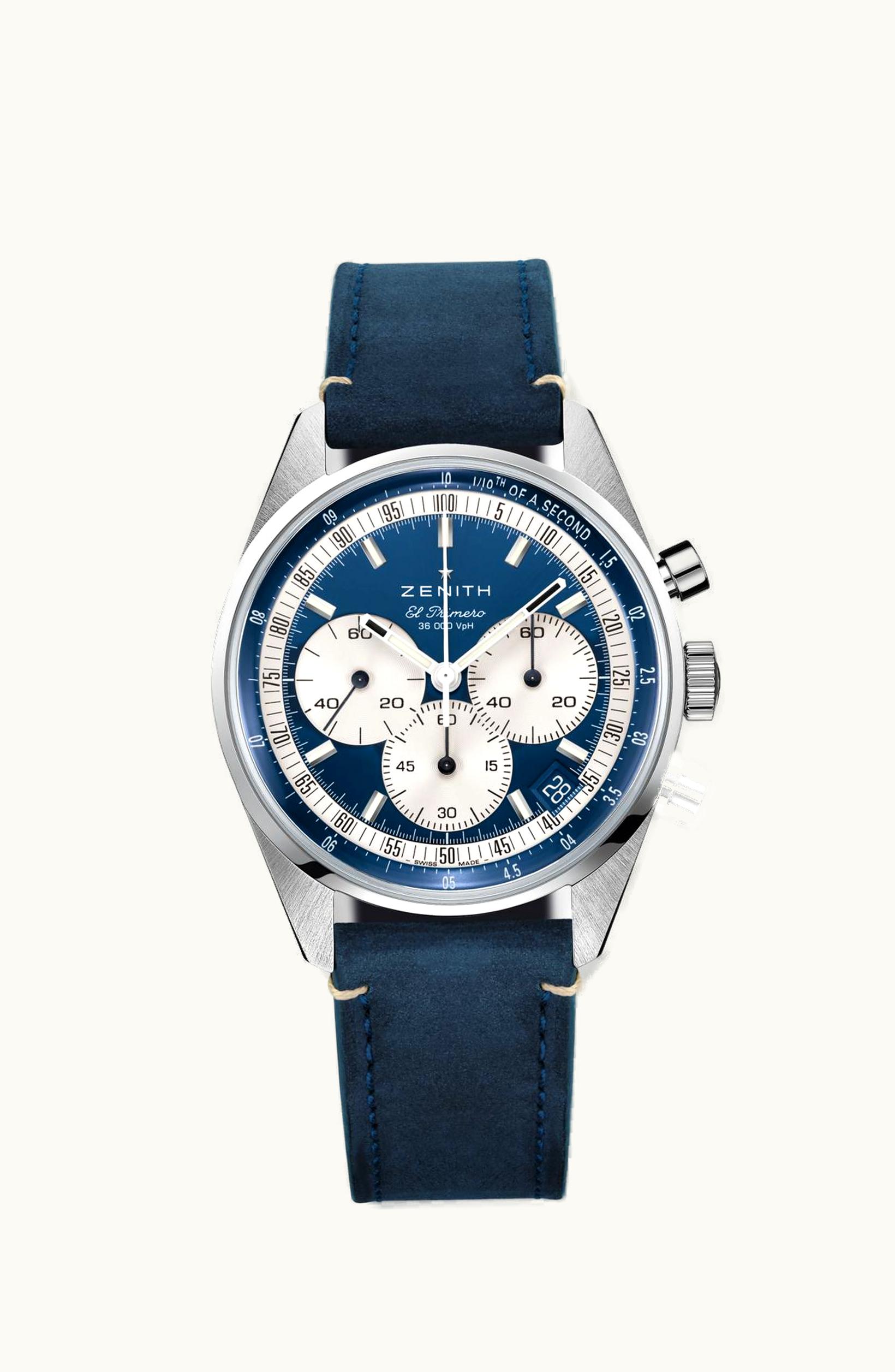 Zenith Chronomaster Original Stainless Steel / Blue / Strap / Boutique Edition