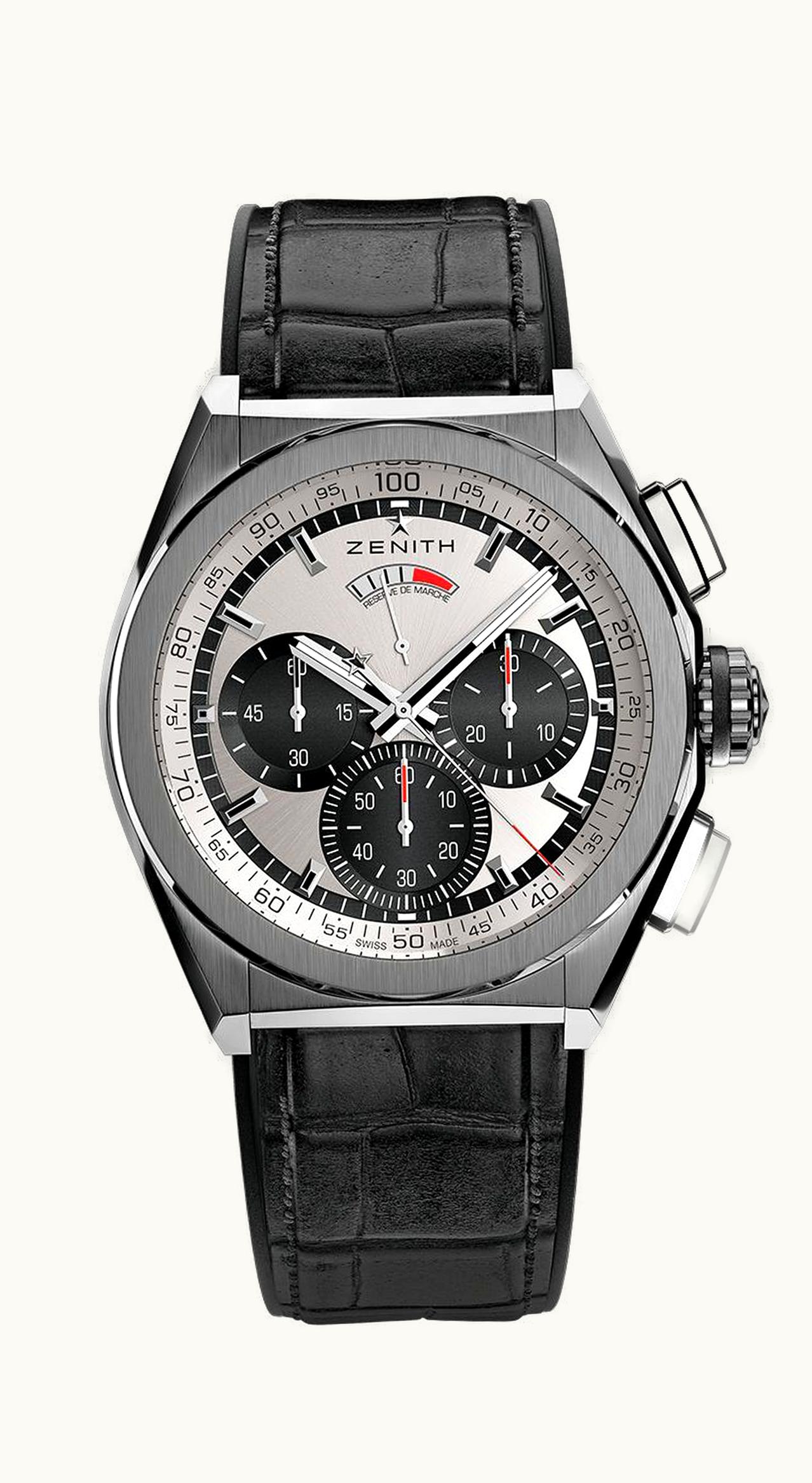 Zenith Defy El Primero 21 Titanium / Silver Panda / Alligator