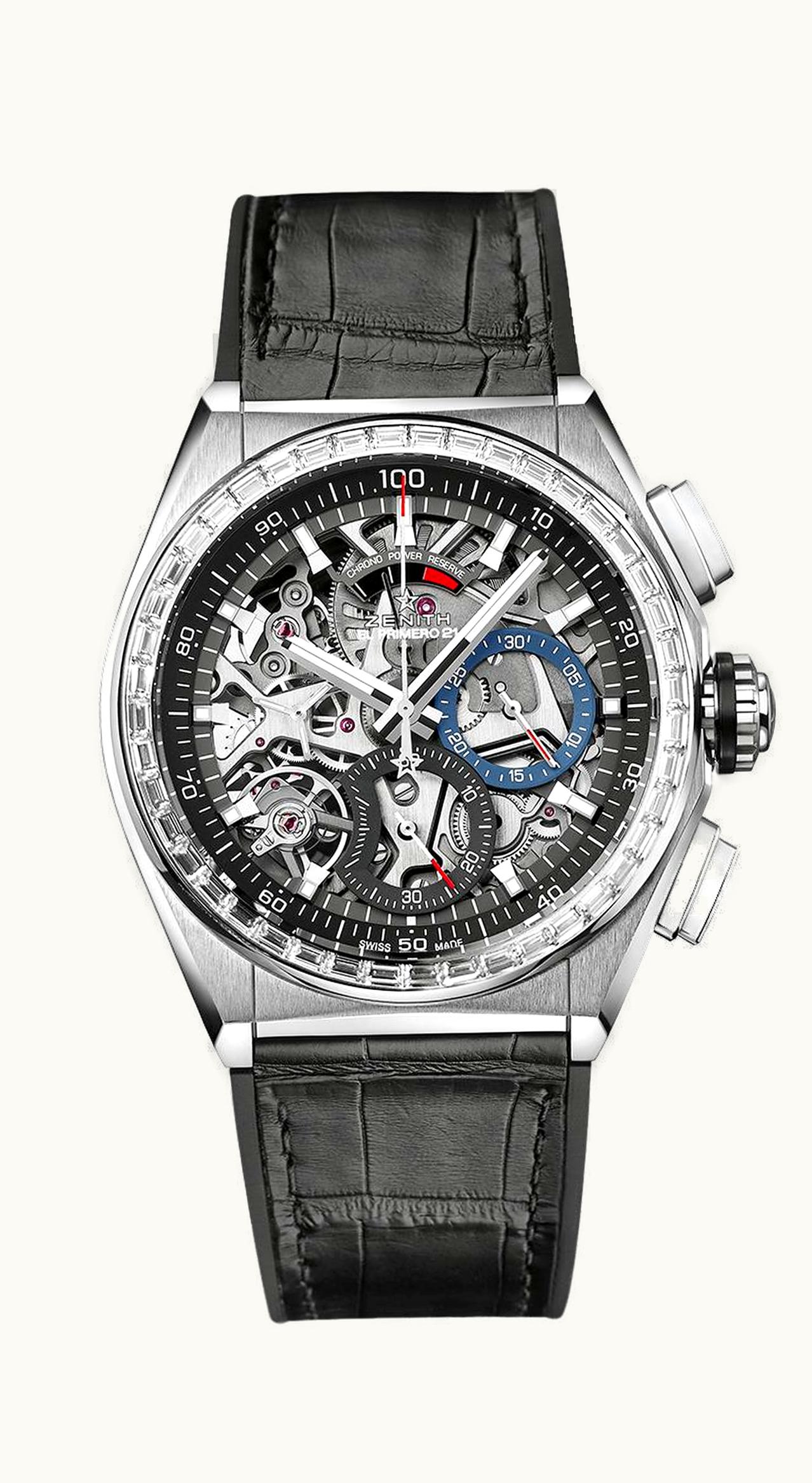 Zenith Defy El Primero 21 Titanium / Diamond / Skeleton / Alligator