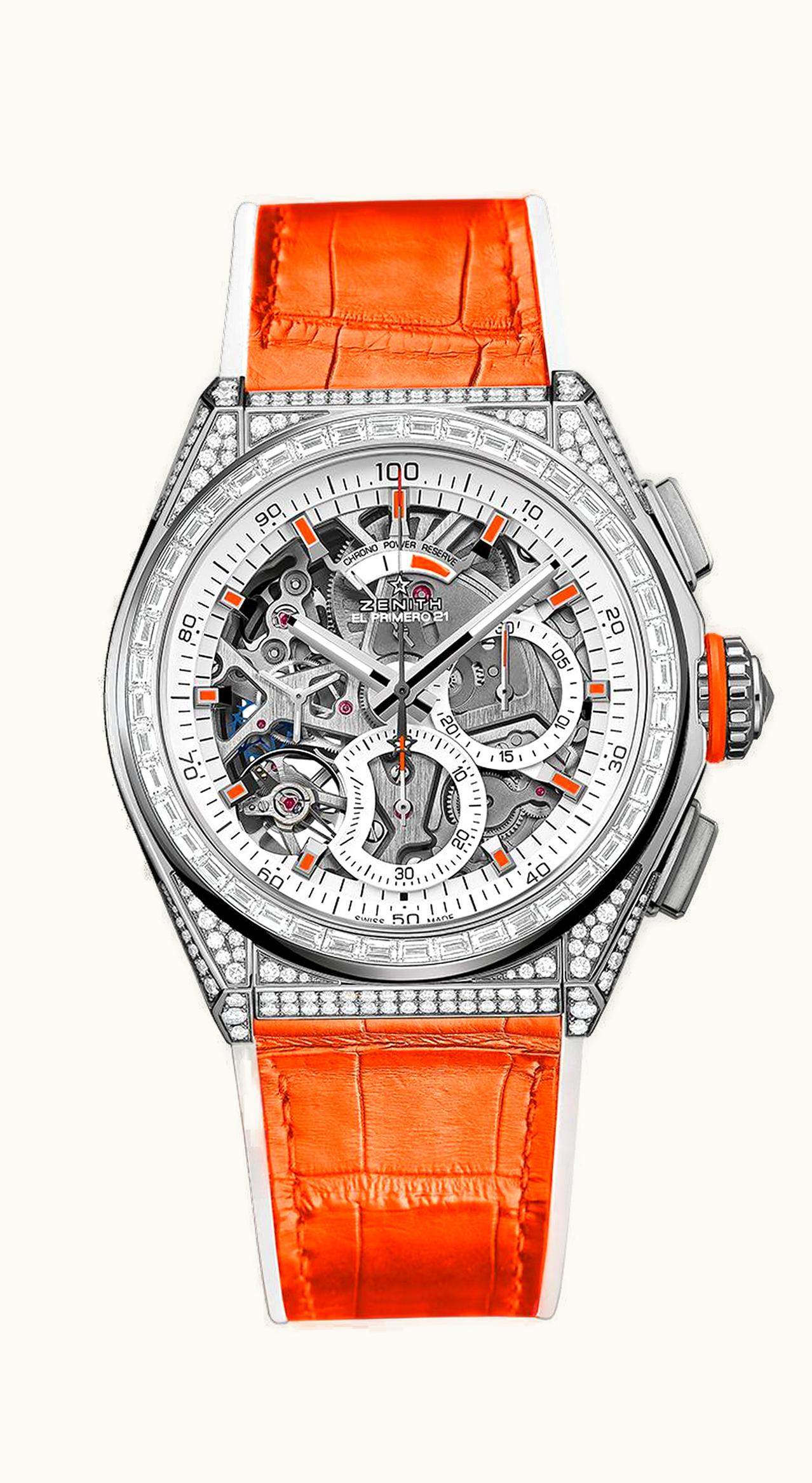 Zenith Defy El Primero 21 White Gold / Skeleton / Alligator / Swizz Beatz