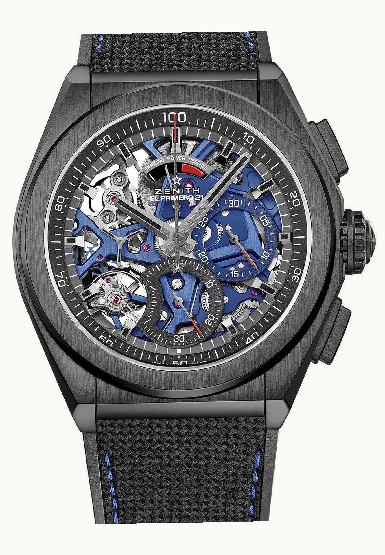 Zenith Defy El Primero 21 Black Ceramic / Skeleton / Cordura / Boutique Edition