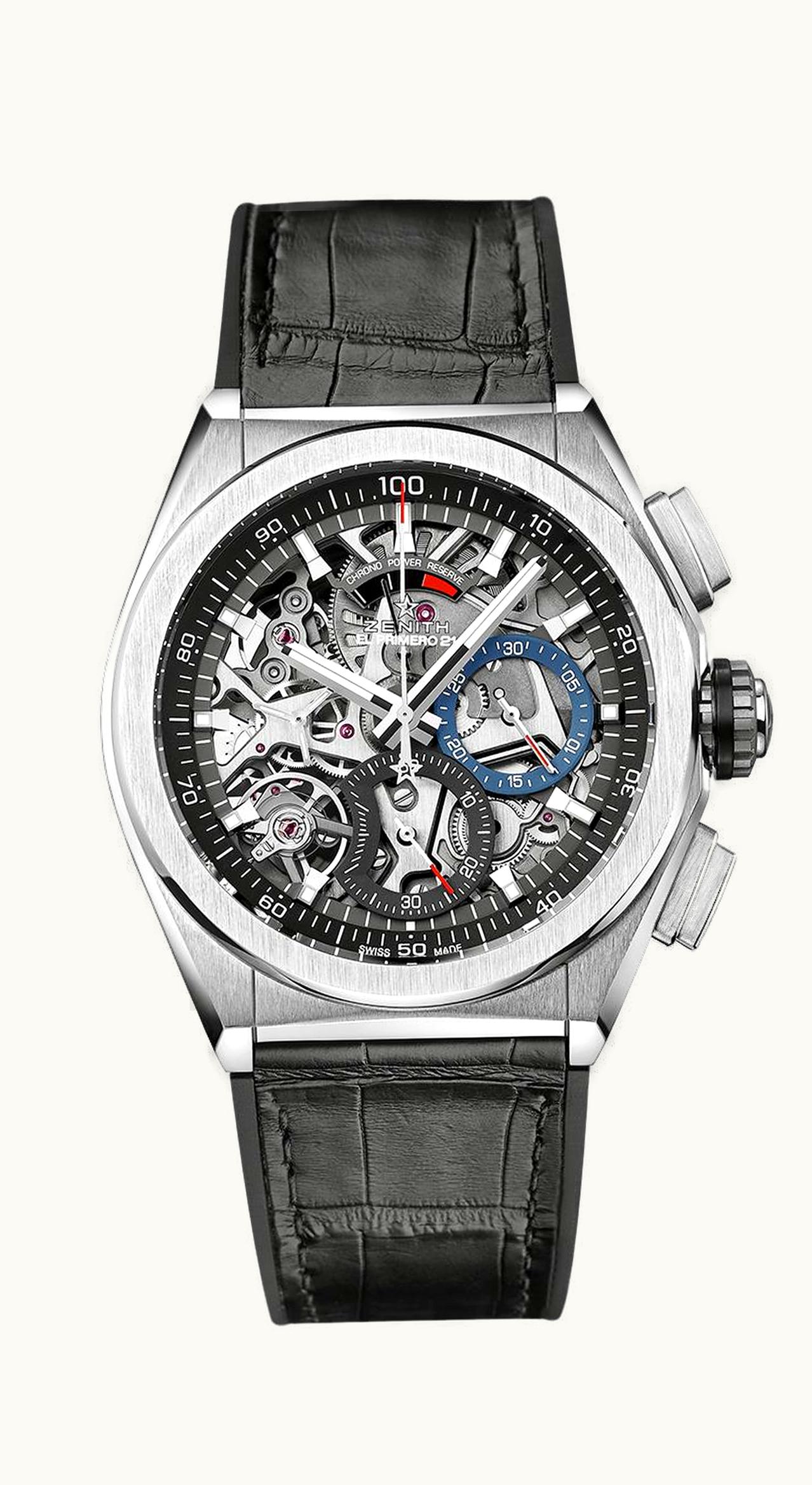 Zenith Defy El Primero 21 Rose Gold / Rainbow / Skeleton / Alligator