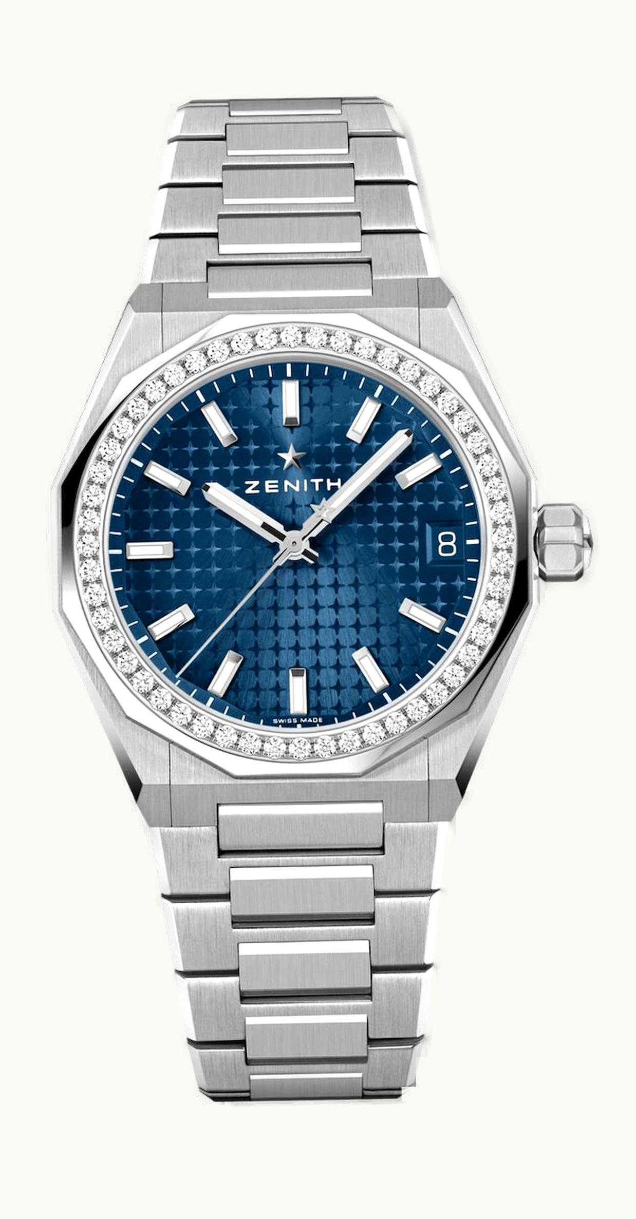 Zenith Defy Skyline 36 Stainless Steel - Diamond / Blue
