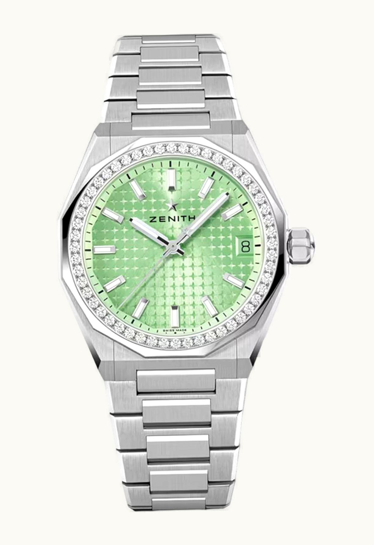 Zenith Defy Skyline 36 Stainless Steel - Diamond / Green