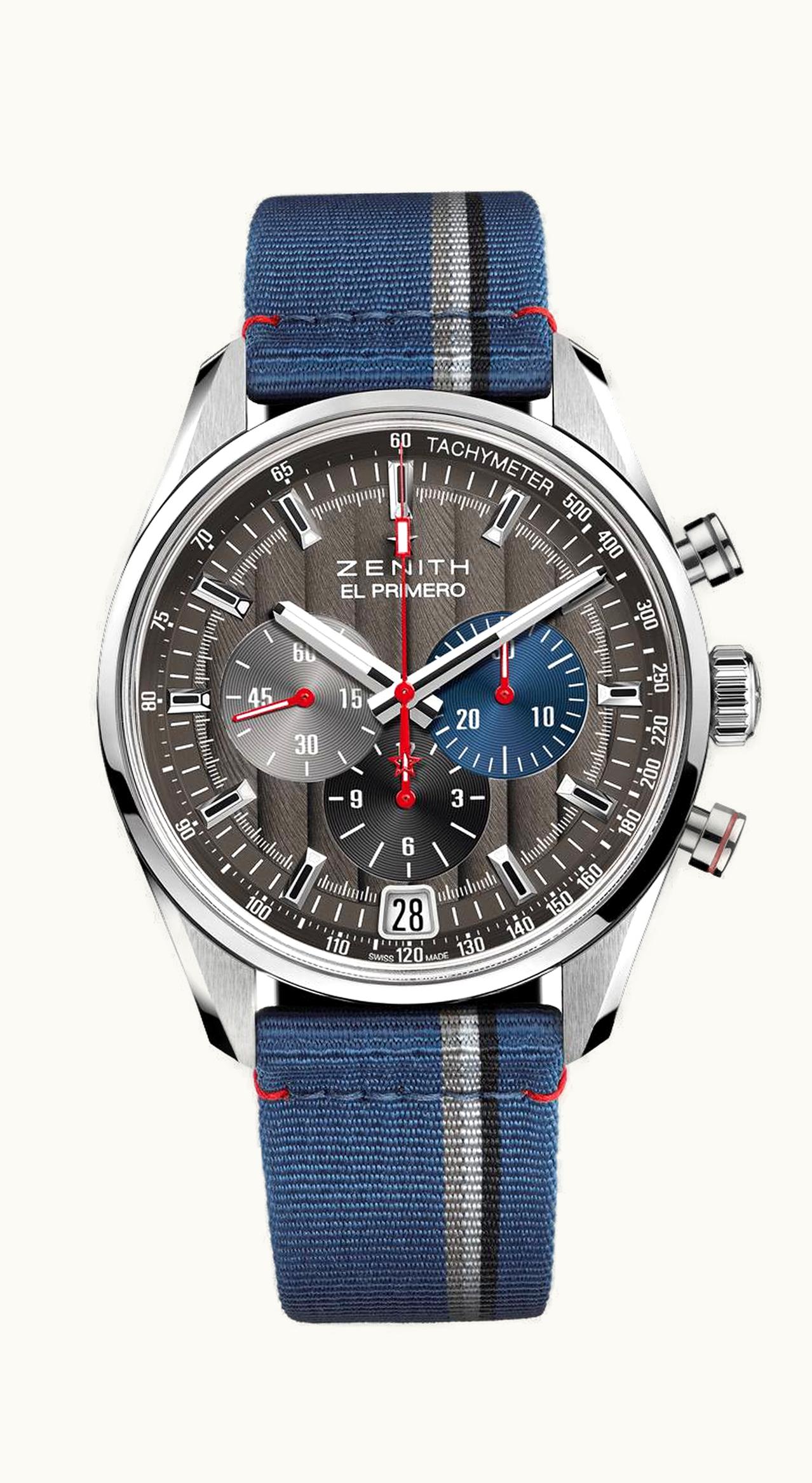 Zenith El Primero Chronomaster 42 Stainless Steel / Anthracite / Fabric / Classic Cars