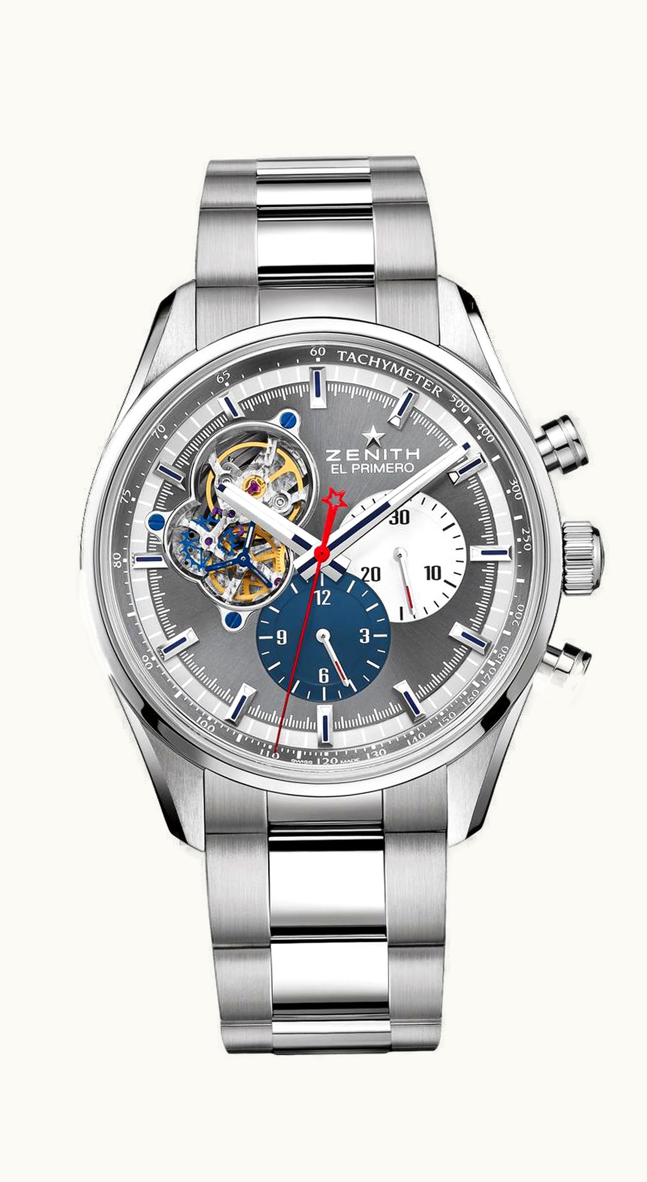 Zenith El Primero Chronomaster Open Stainless Steel / Grey 1969 / Bracelet