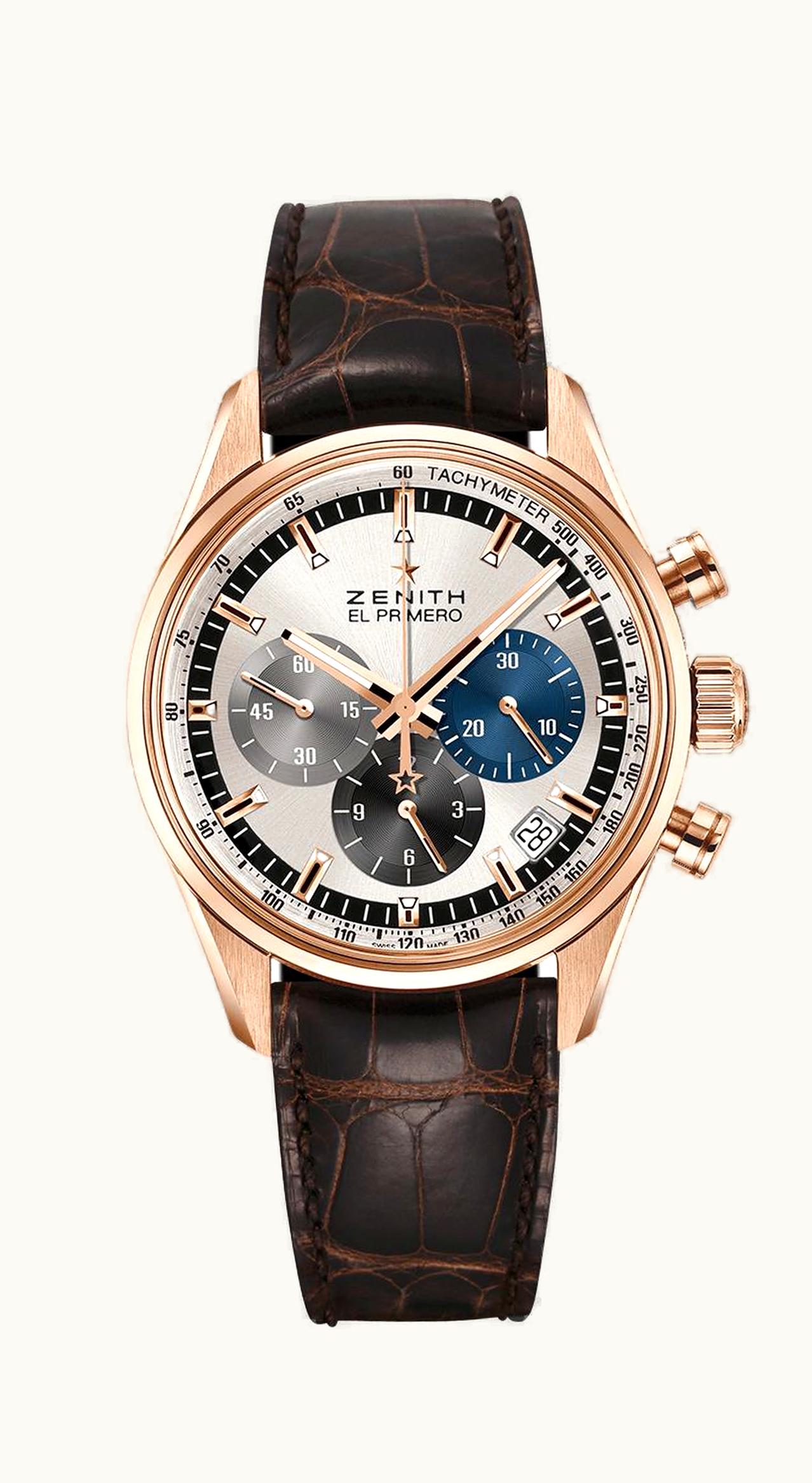 Zenith El Primero Chronomaster 38 Rose Gold / Silver / Alligator