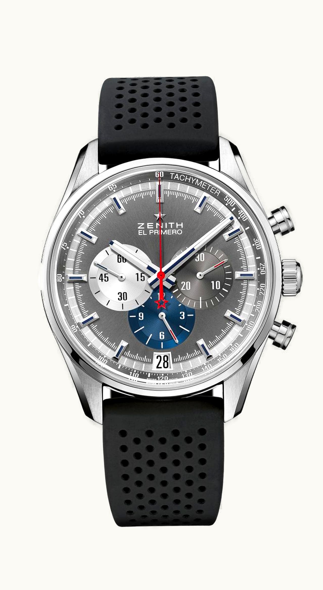Zenith El Primero Chronomaster 42 Stainless Steel / Anthracite / Rubber