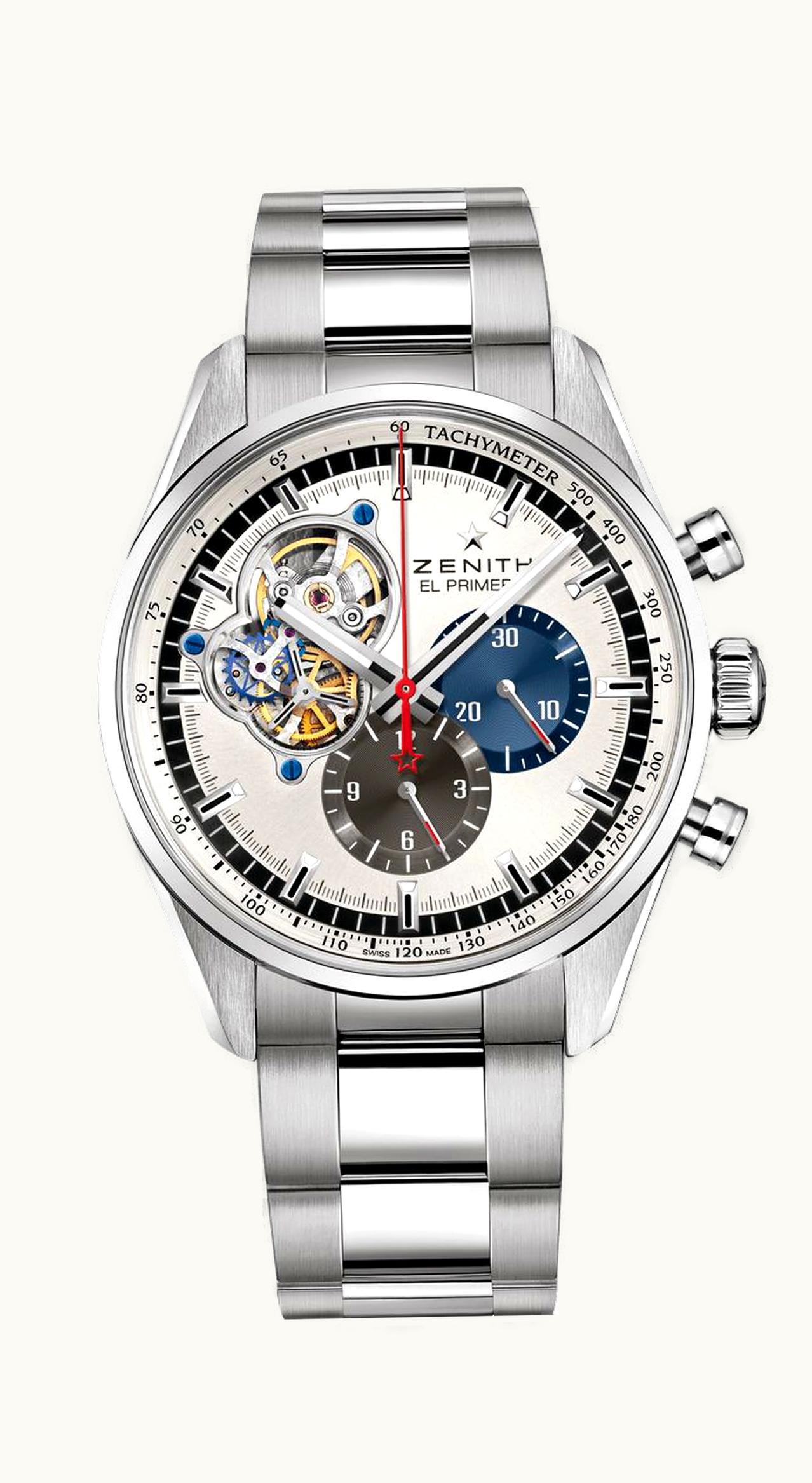 Zenith El Primero Chronomaster Open Stainless Steel / Silver 1969 / Bracelet