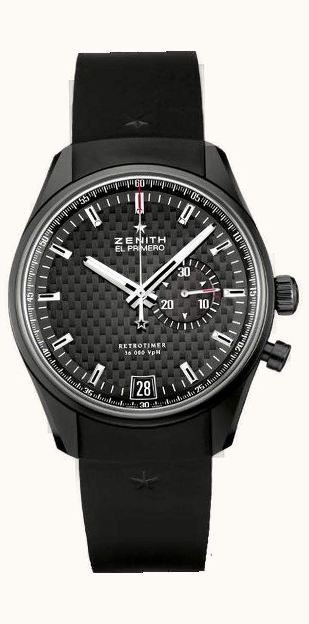 Zenith El Primero Rattrapante Stainless Steel / Black / Alligator