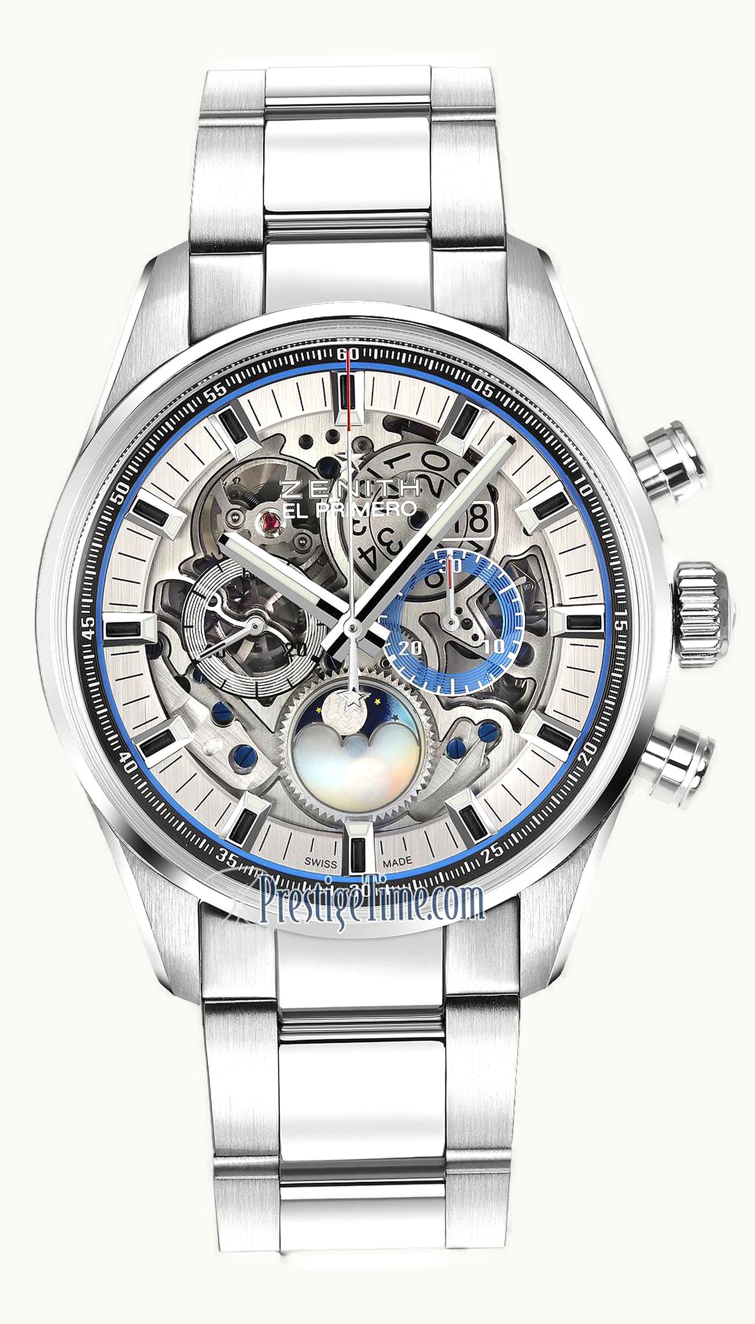 Zenith El Primero Chronomaster Grande Date Full Open Stainless Steel / Bracelet