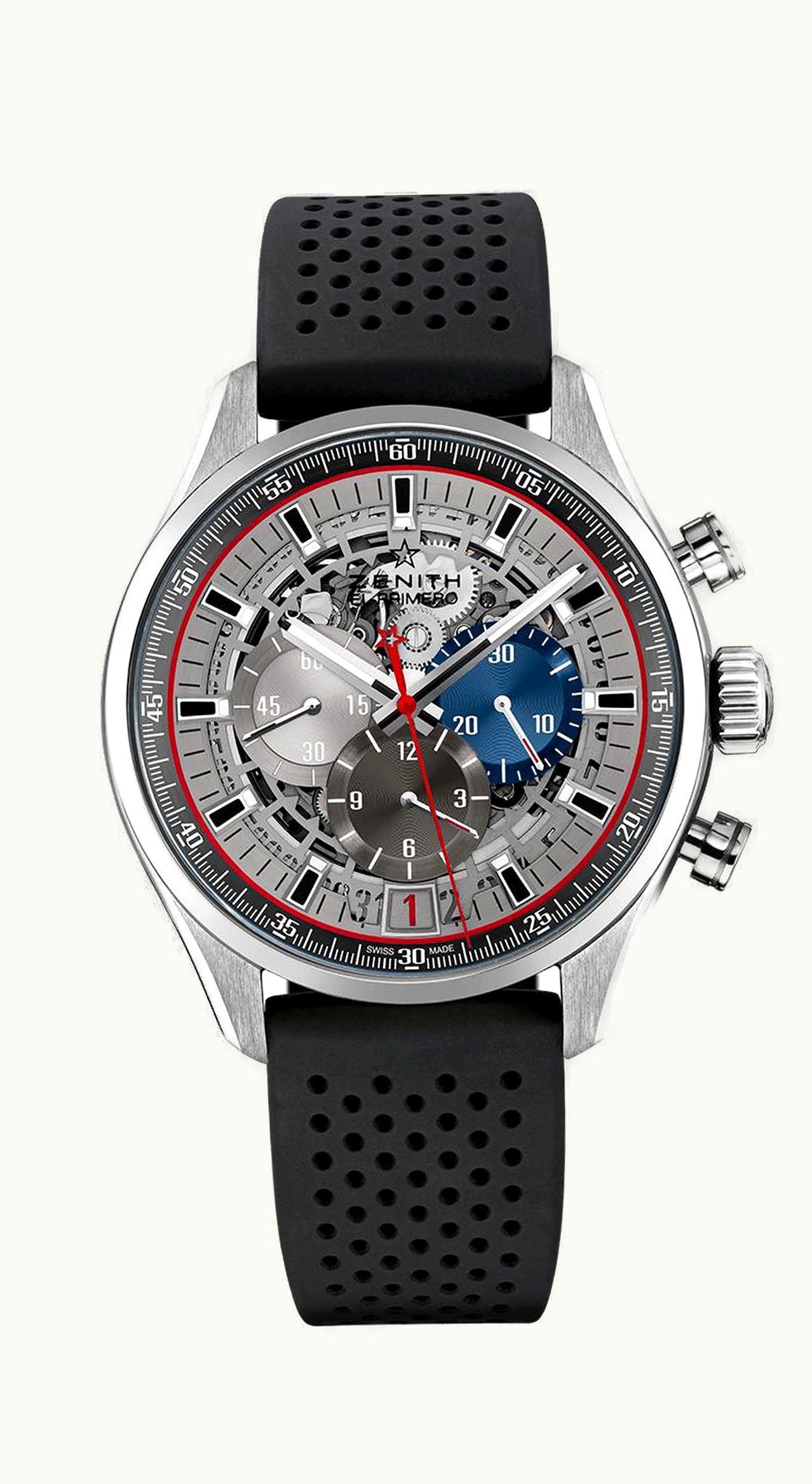 Zenith El Primero Chronomaster Skeleton 45 Stainless Steel / Rubber