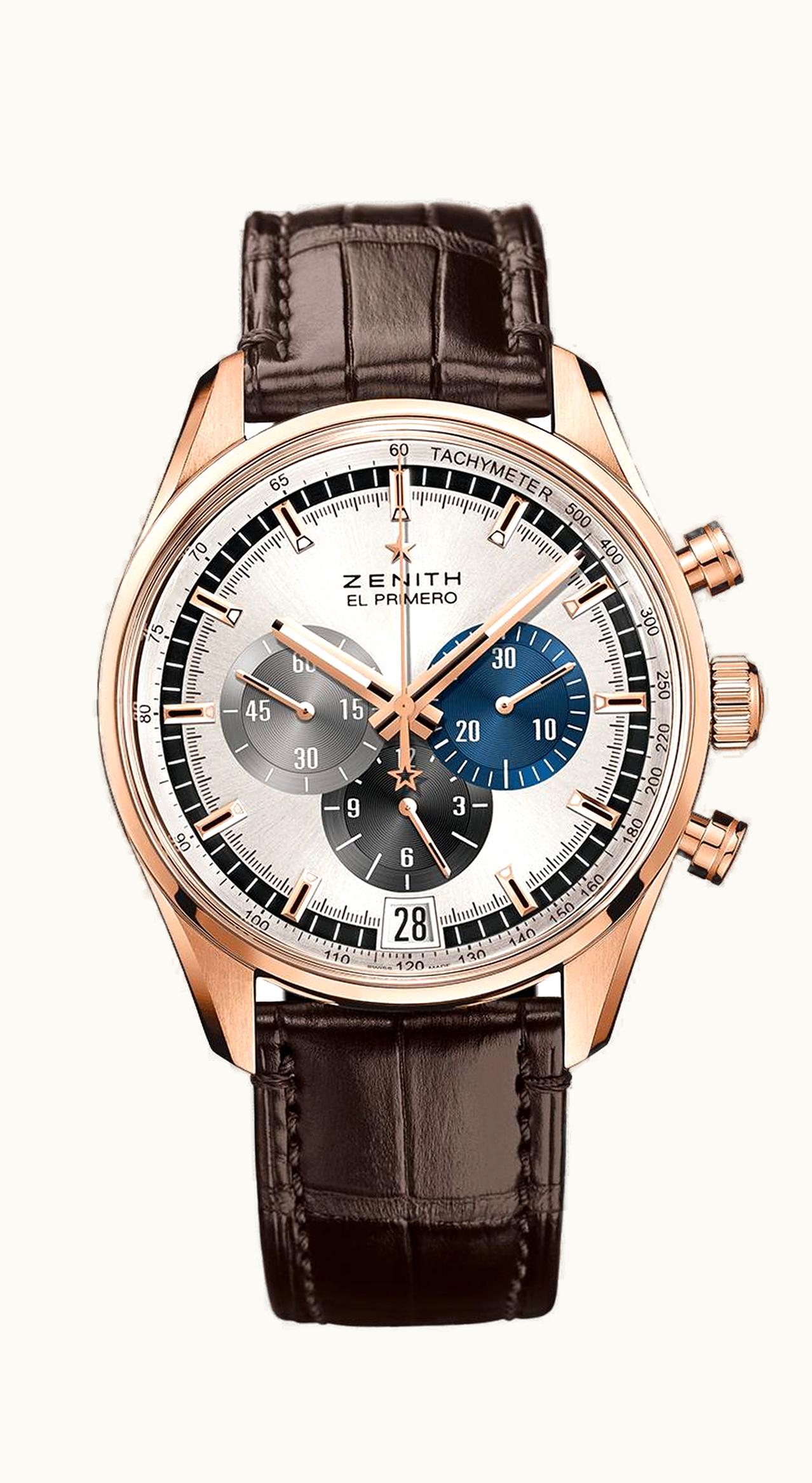 Zenith El Primero Chronomaster 42 Rose Gold / Silver / Alligator