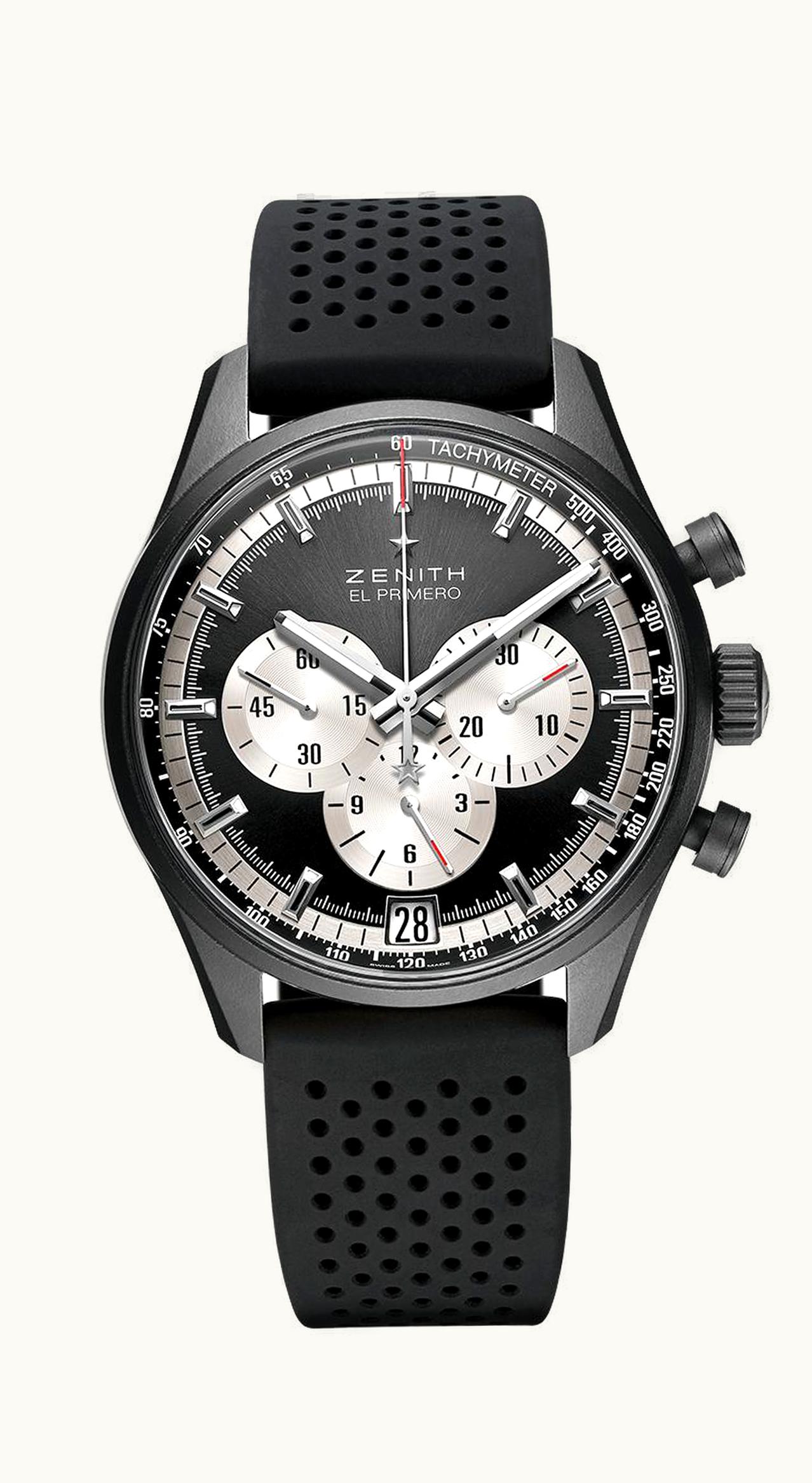 Zenith El Primero Chronomaster 42 Aluminium / Black / Rubber Strap