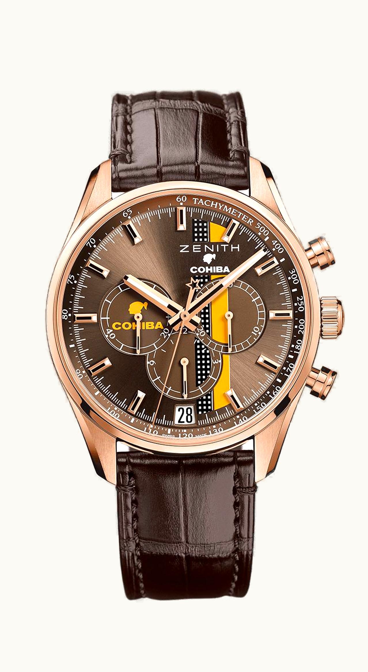 Zenith El Primero Chronomaster Range Rover 42 Rose Gold / Brown / Alligator