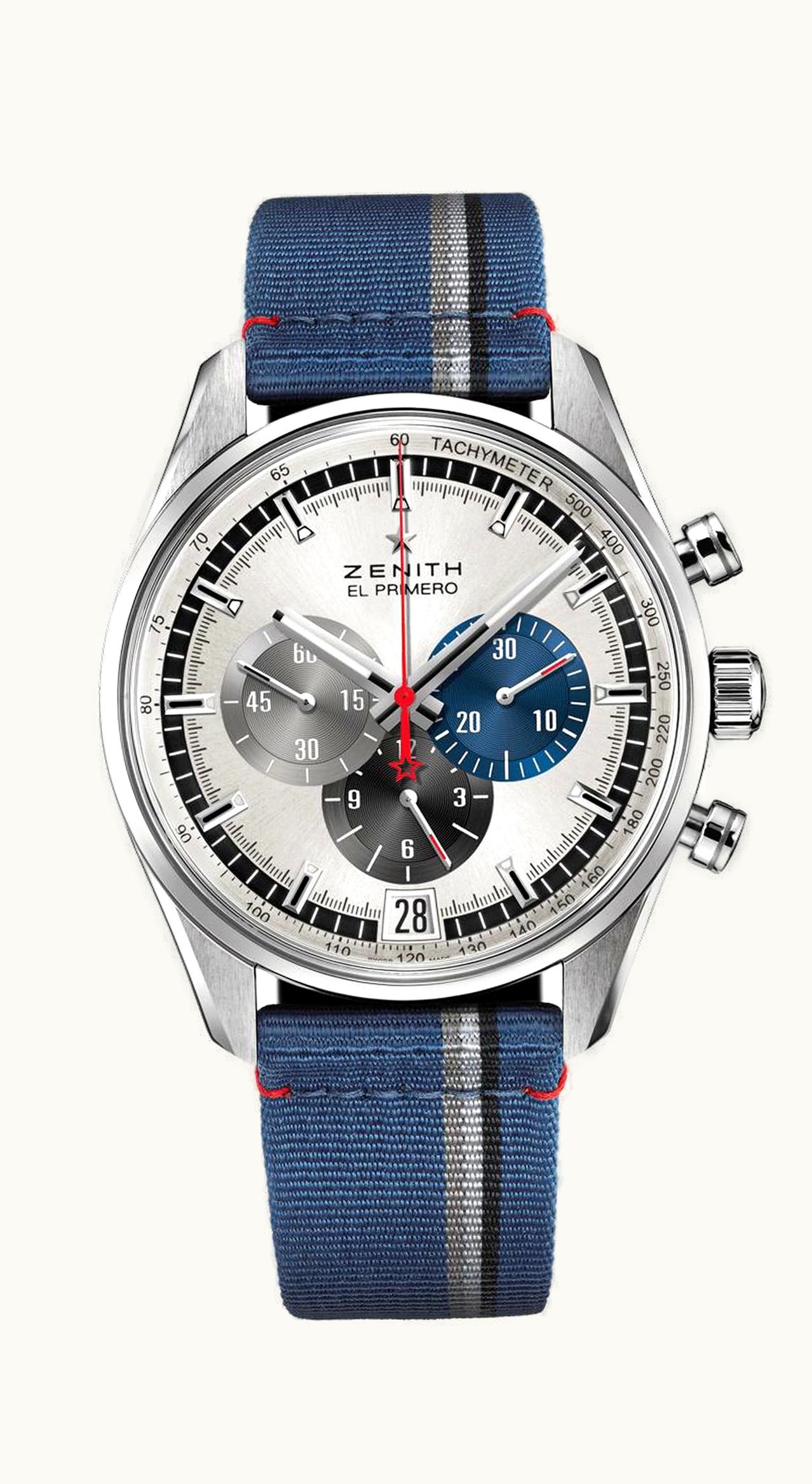 Zenith El Primero Chronomaster 42 Stainless Steel / Silver / Fabric