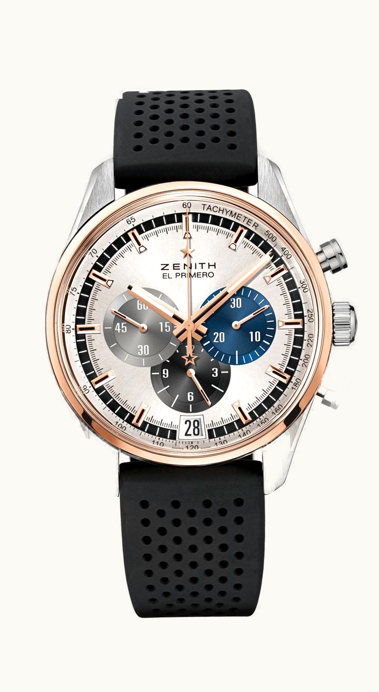 Zenith El Primero Chronomaster 42 Stainless Steel / Rose Gold / Silver / Rubber