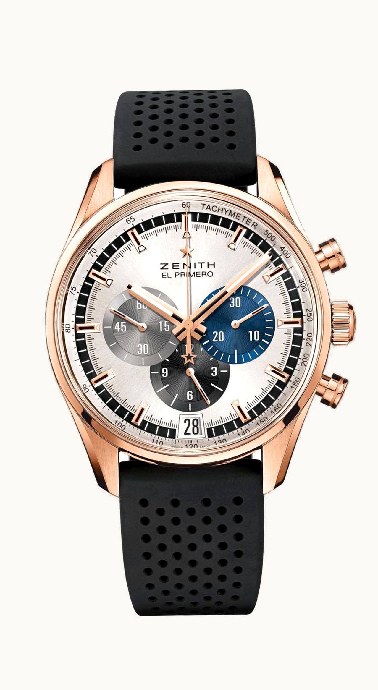 Zenith El Primero Chronomaster 42 Rose Gold / Silver / Rubber