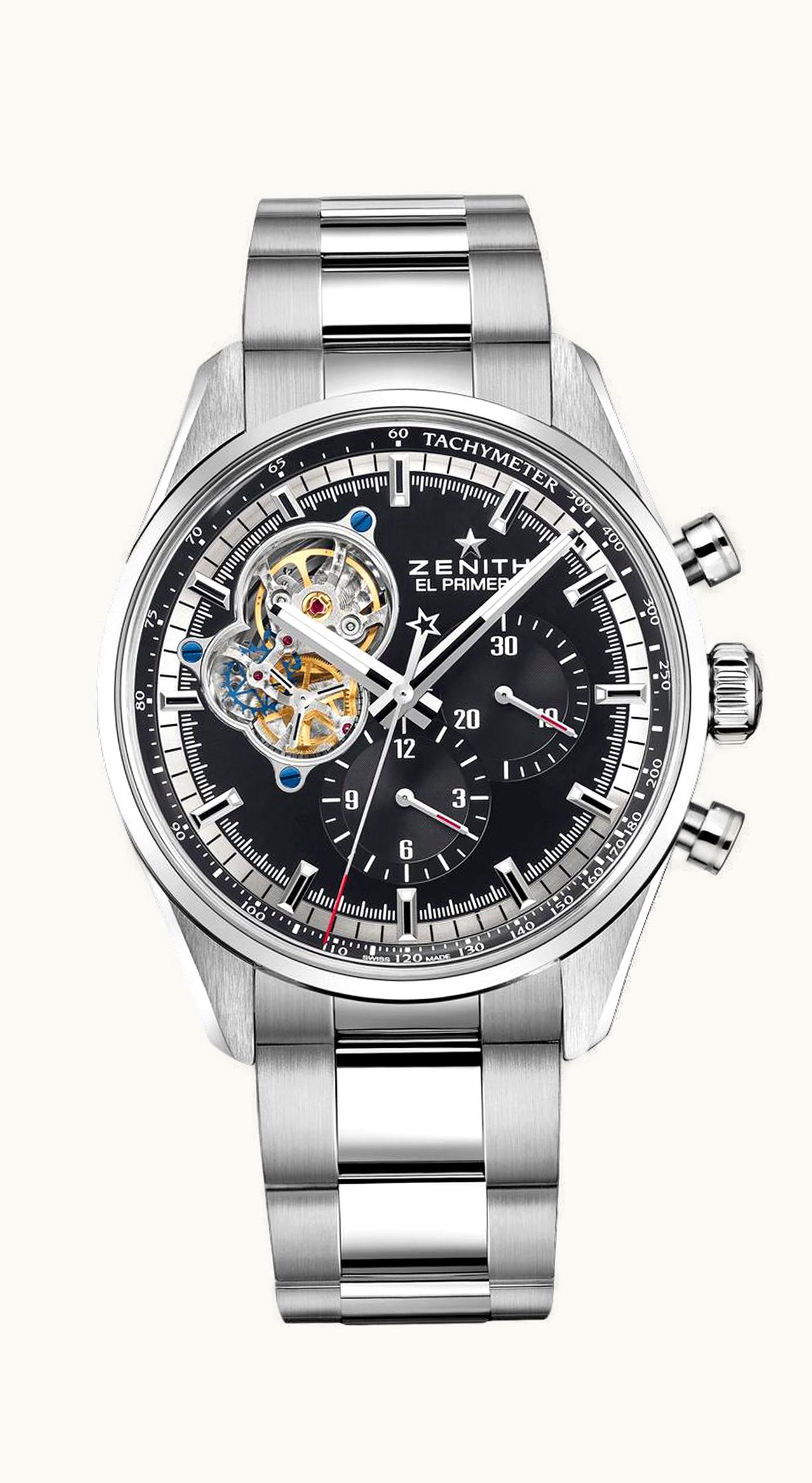 Zenith El Primero Chronomaster Open Stainless Steel / Black / Bracelet