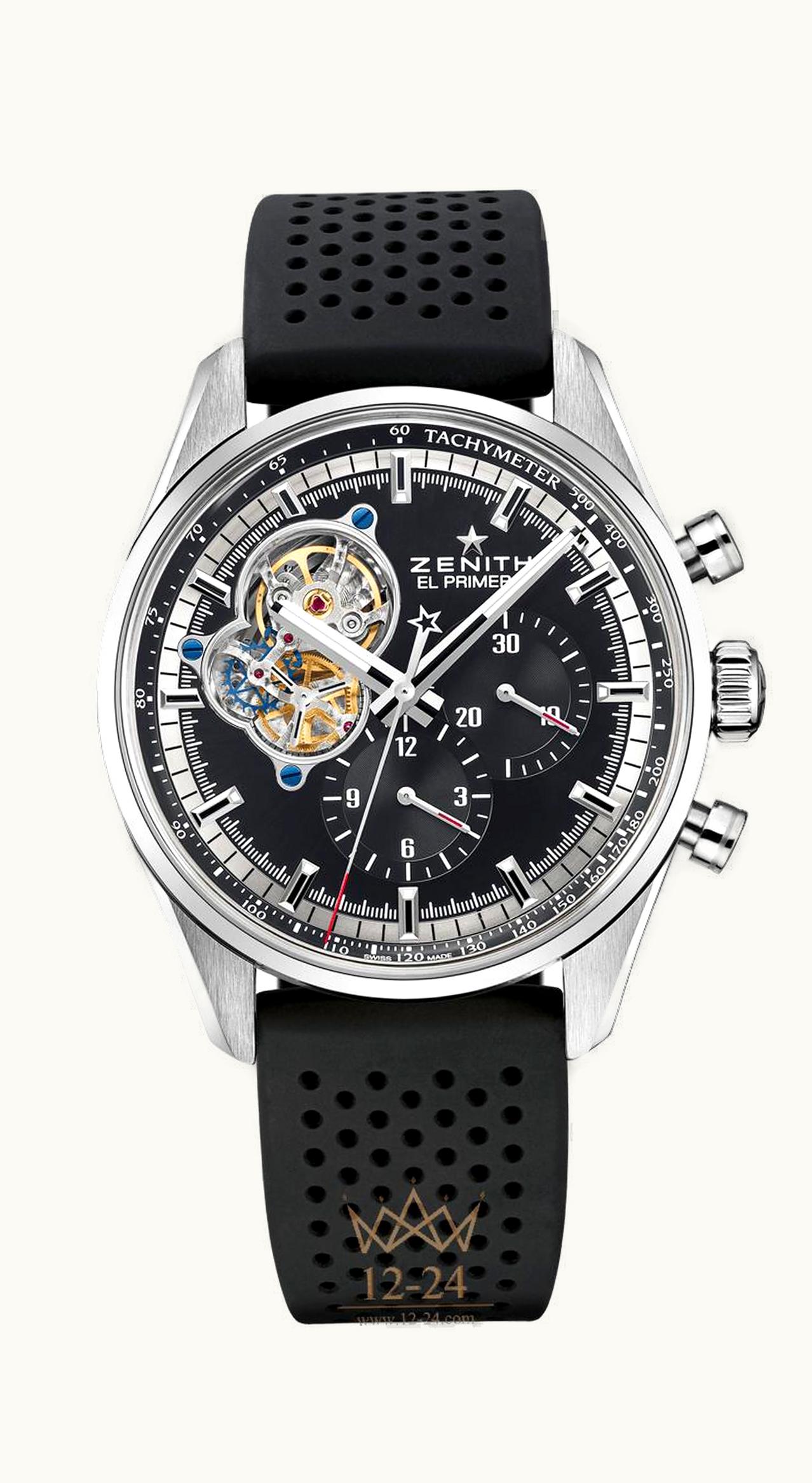 Zenith El Primero Chronomaster Open Stainless Steel / Black / Rubber
