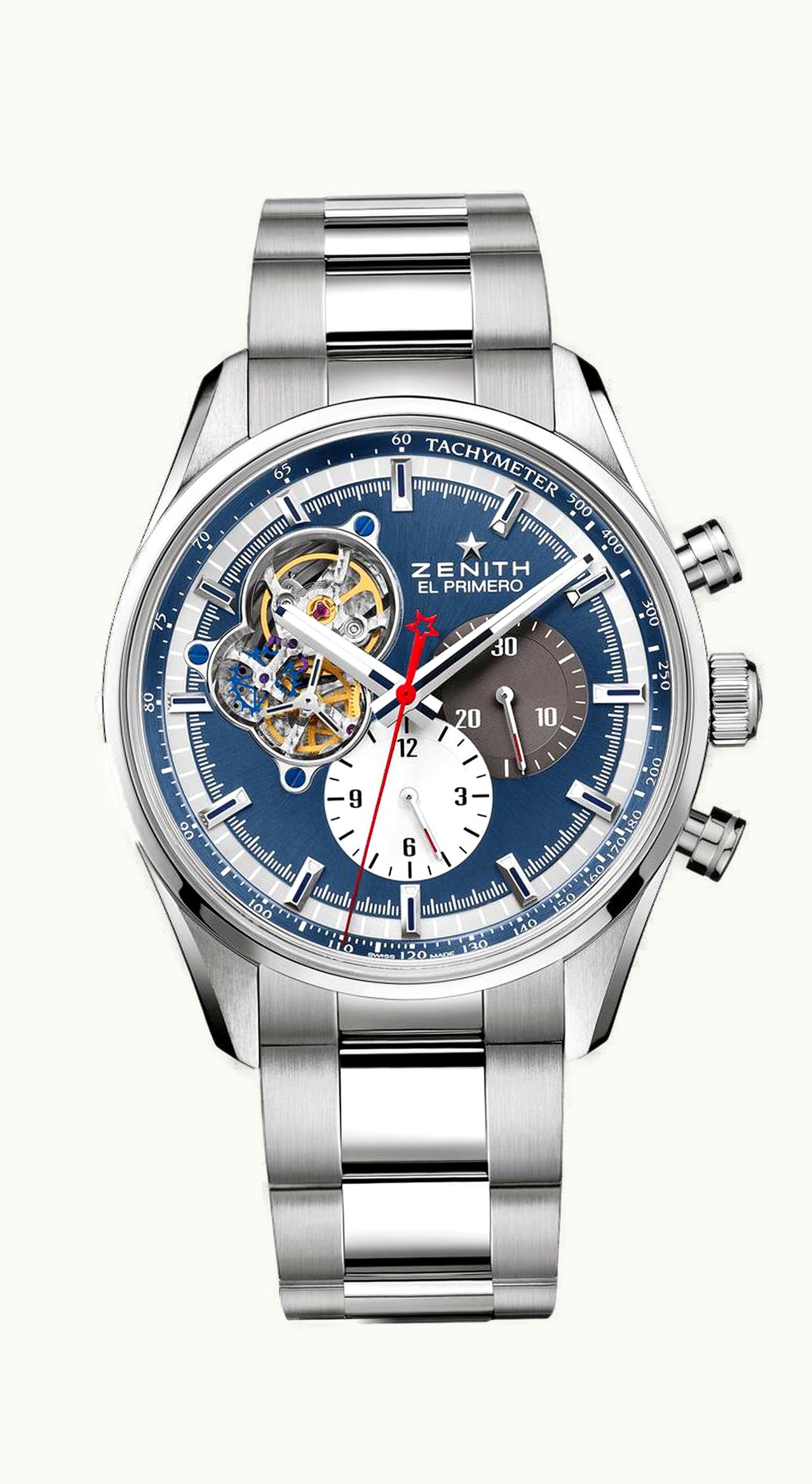 Zenith El Primero Chronomaster Open Stainless Steel / Blue 1969 / Bracelet