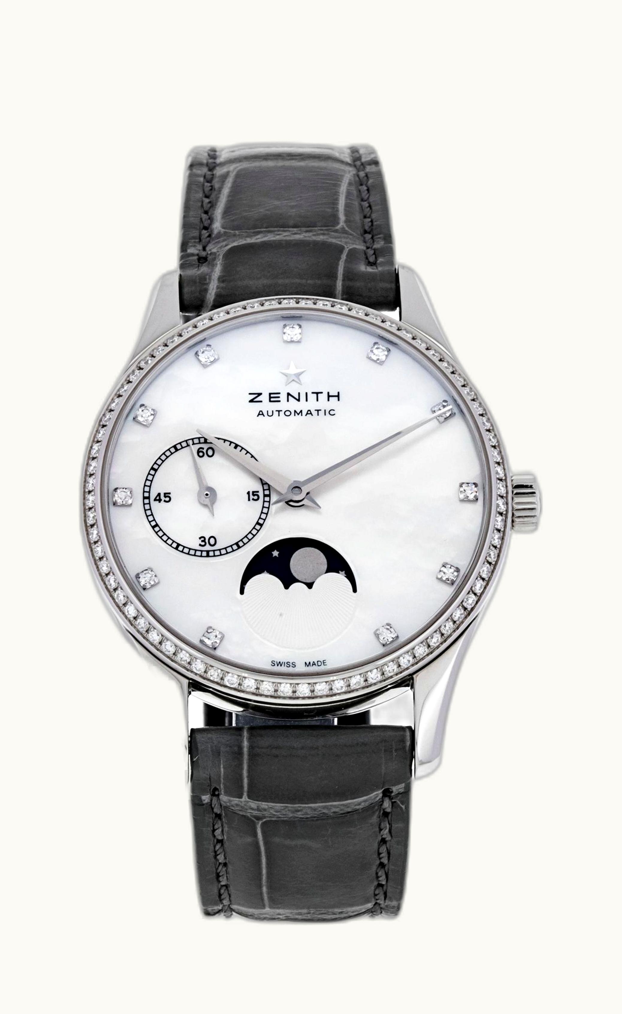 Zenith Elite Ultra Thin Lady Moonphase MOP / Diamond / Bracelet