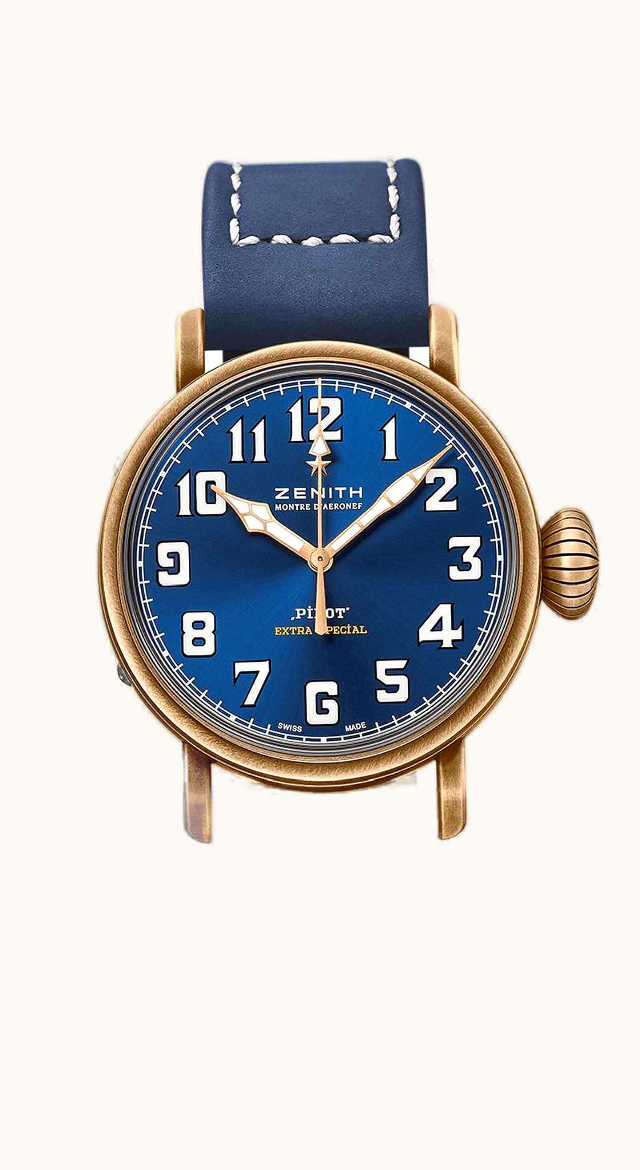 Zenith Pilot Type 20 Extra Special Bronze / Blue / Strap