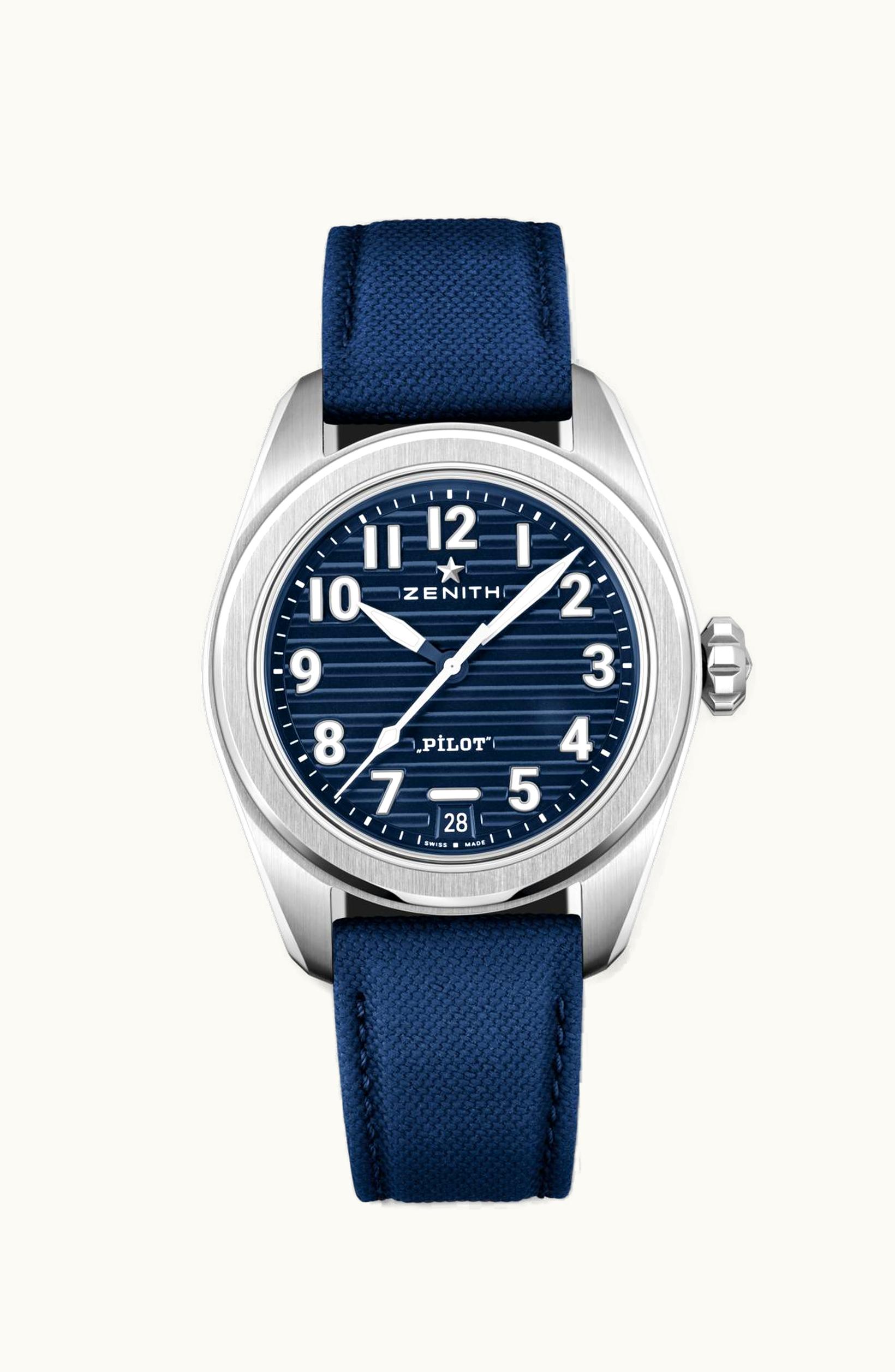 Zenith PILOT Automatic Stainless Steel / blue / Boutique Edition