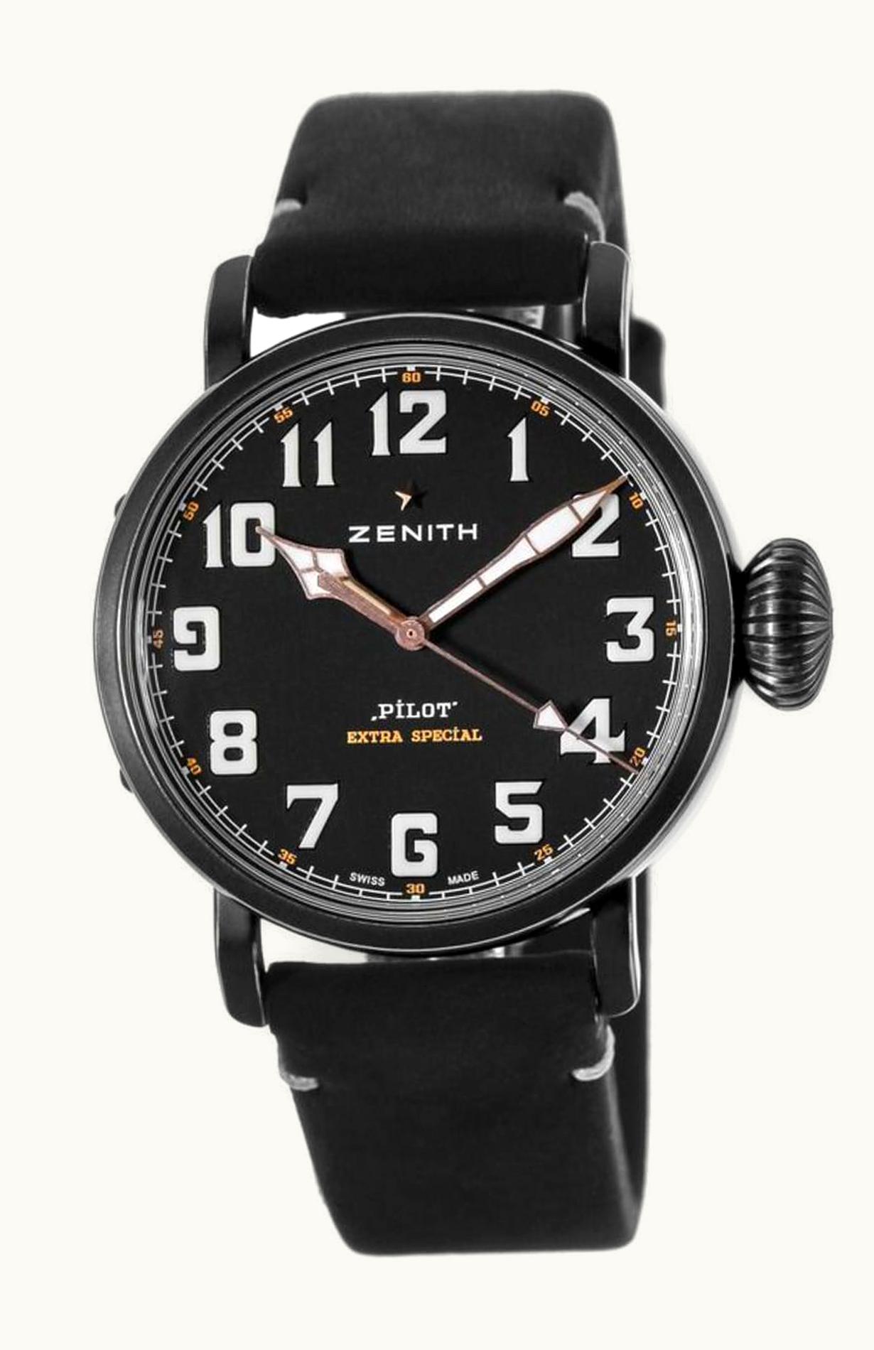 Zenith Pilot Type 20 Ton Up Aged Steel / Black / Strap