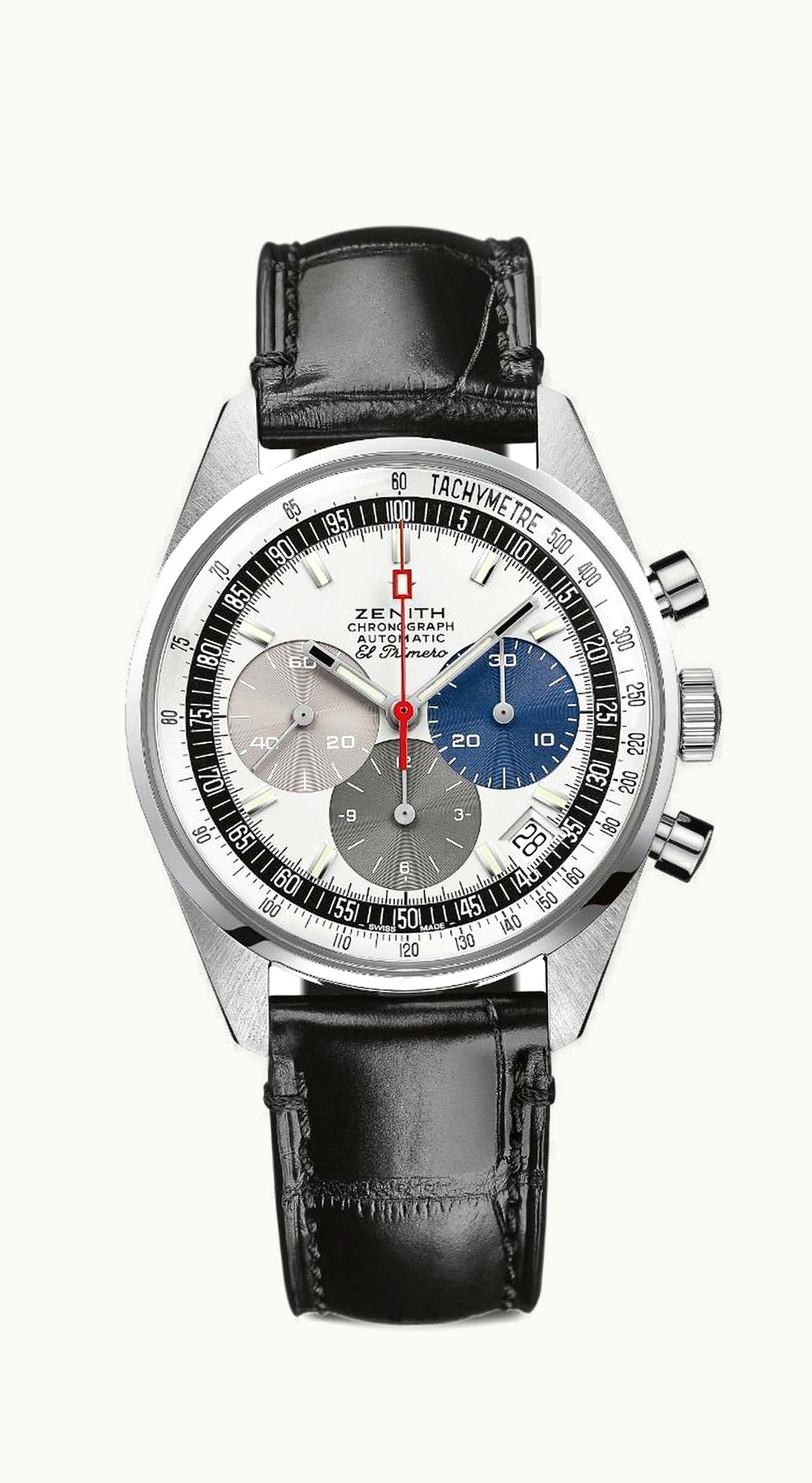 Zenith El Primero A386 Revival 50th Anniversary El Primero White Gold